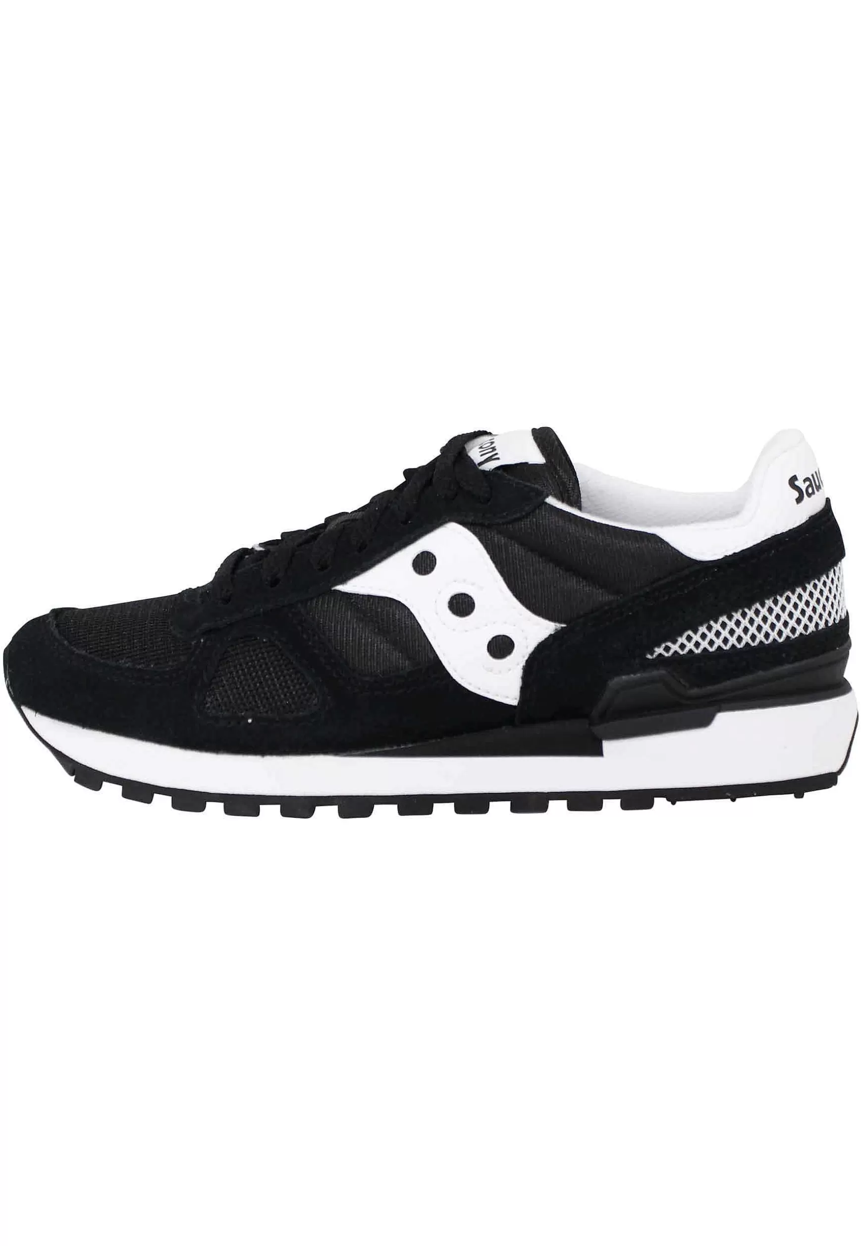 Sneakers Uomo Shadow In Camoscio Nero Con Logo Bianco*Saucony Cheap