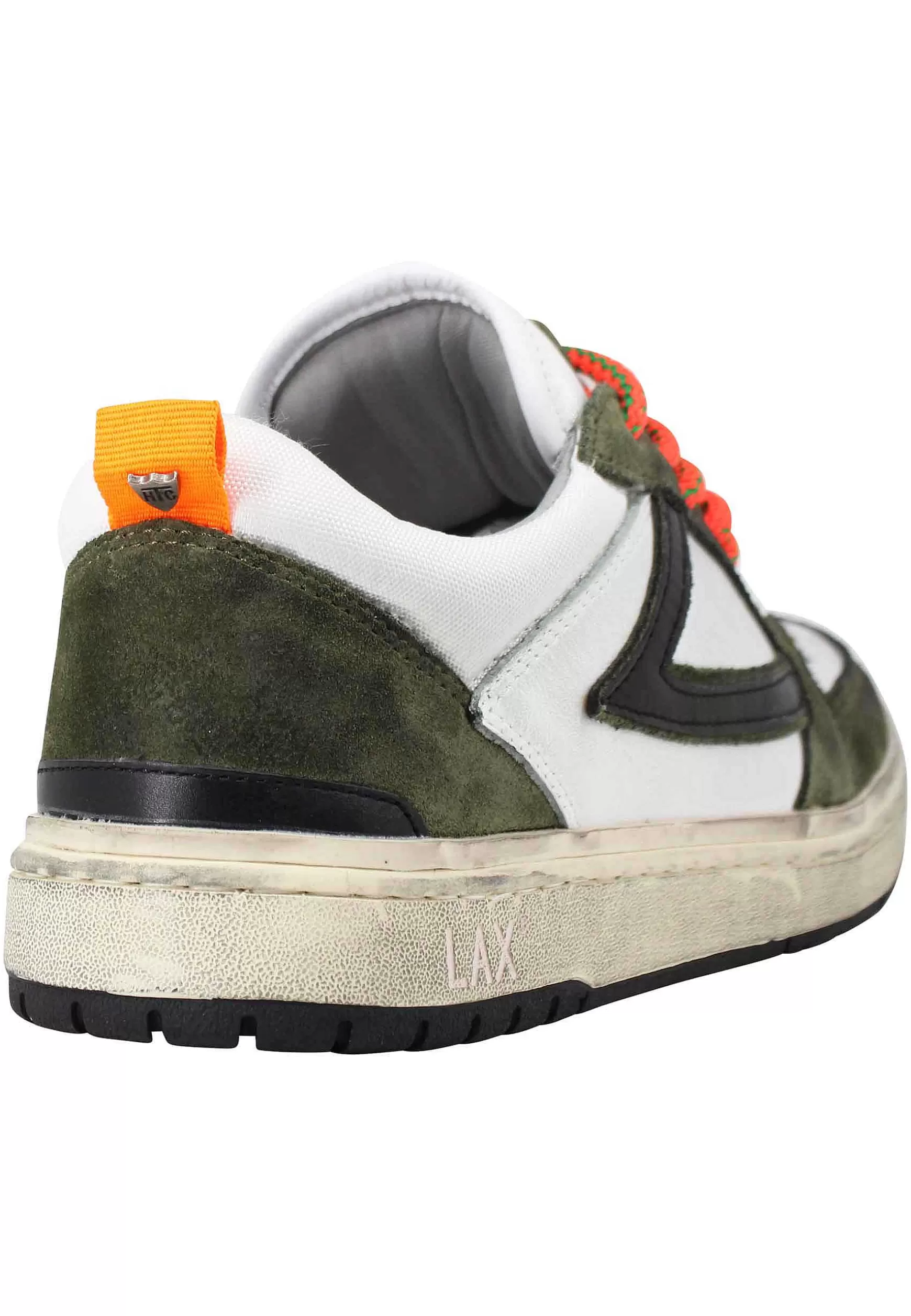 Sneakers Uomo Starlight Classic In Pelle Bianca Con Riporti In Pelle Verde*HTC Los Angeles Fashion