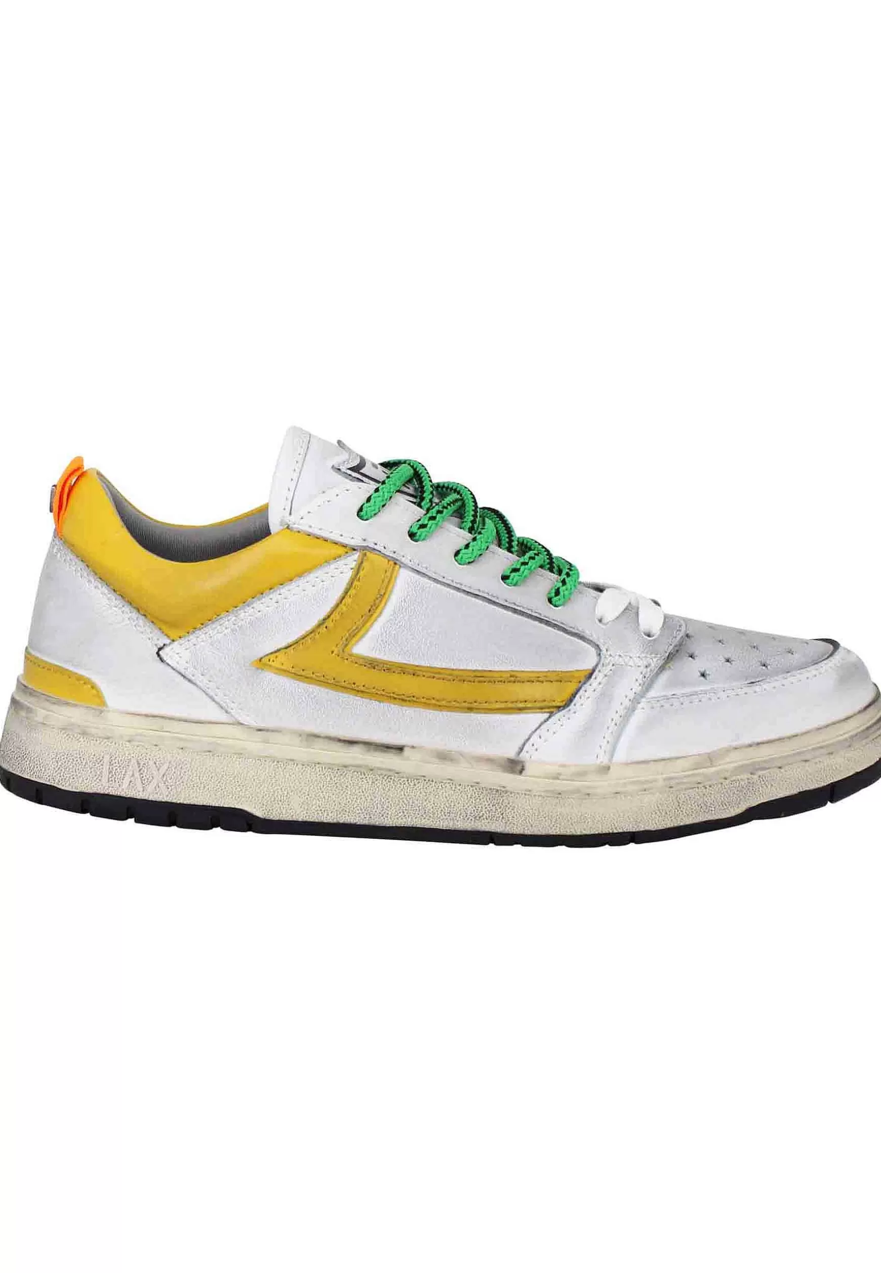 Sneakers Uomo Starlight Vintage In Pelle Bianca Con Riporti In Pelle Giallo*HTC Los Angeles Online
