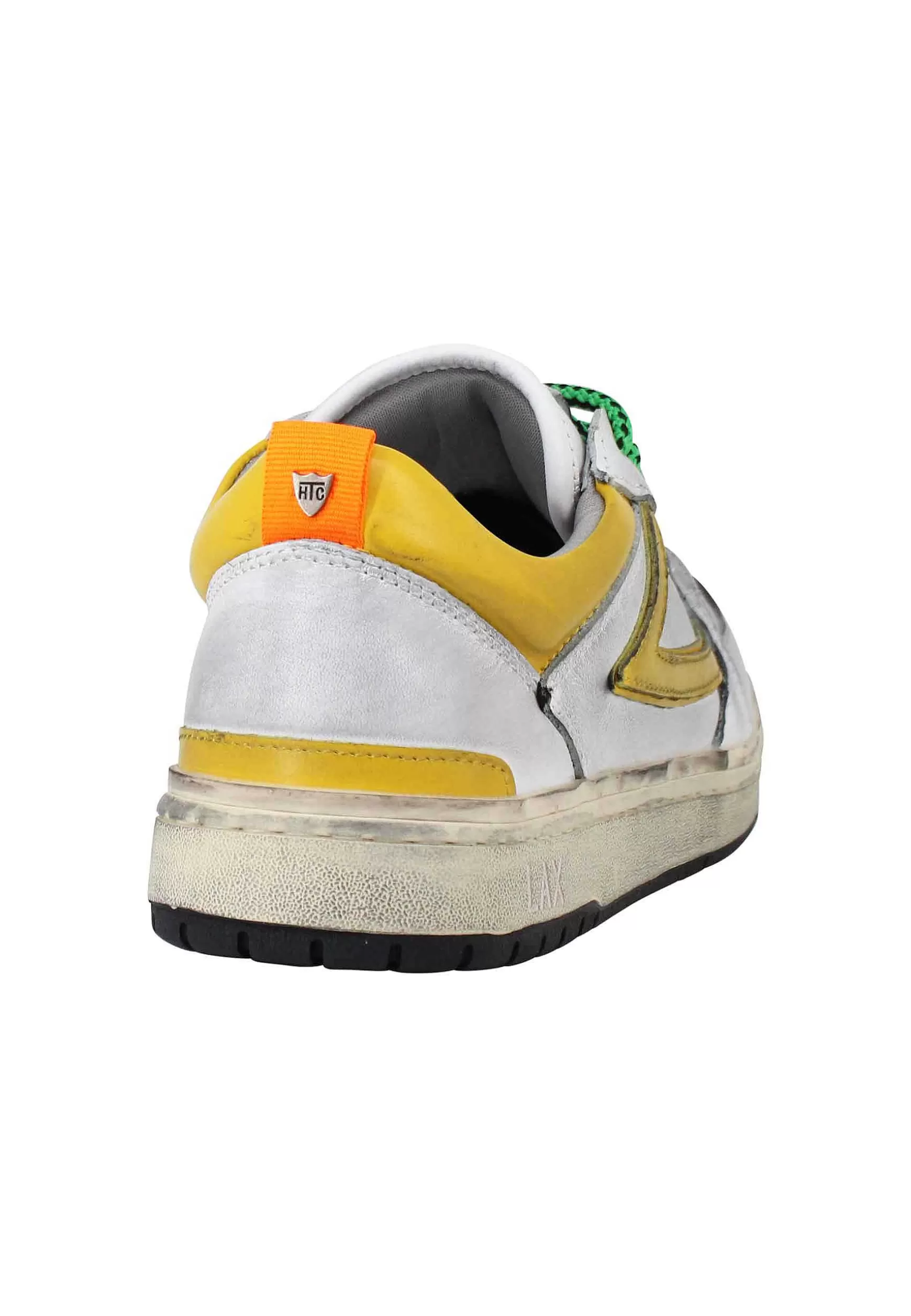 Sneakers Uomo Starlight Vintage In Pelle Bianca Con Riporti In Pelle Giallo*HTC Los Angeles Online
