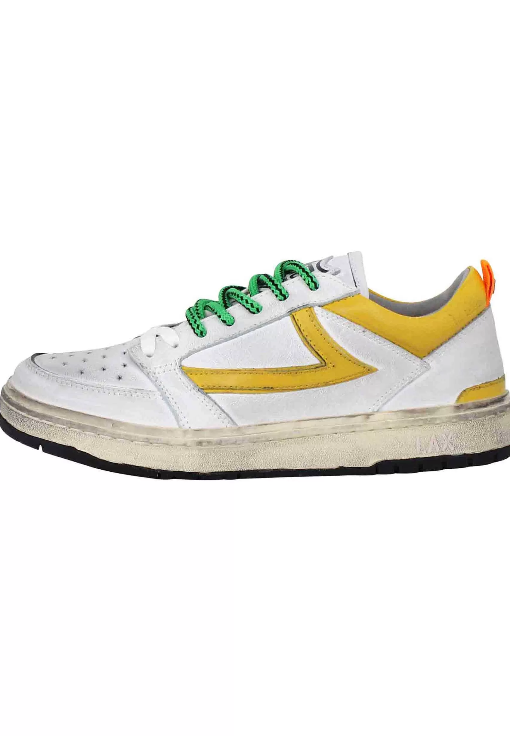 Sneakers Uomo Starlight Vintage In Pelle Bianca Con Riporti In Pelle Giallo*HTC Los Angeles Online