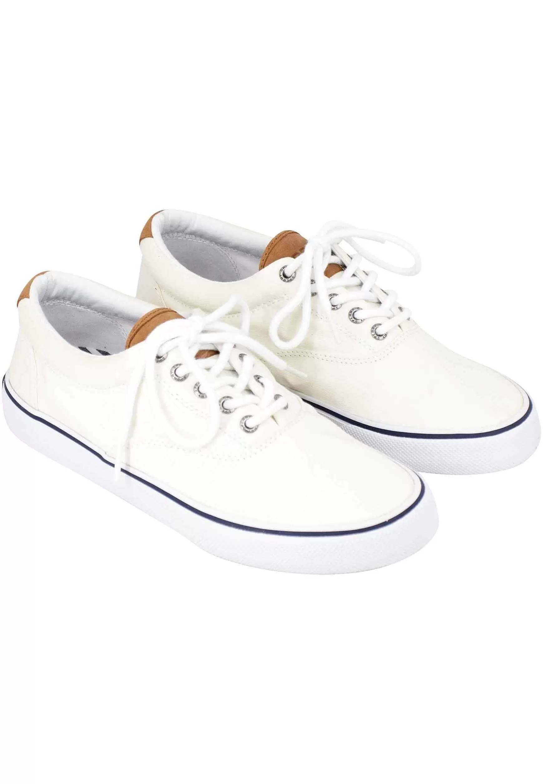 Sneakers Uomo Top Sider In Canvas Bianco*Sperry Top Sider Cheap