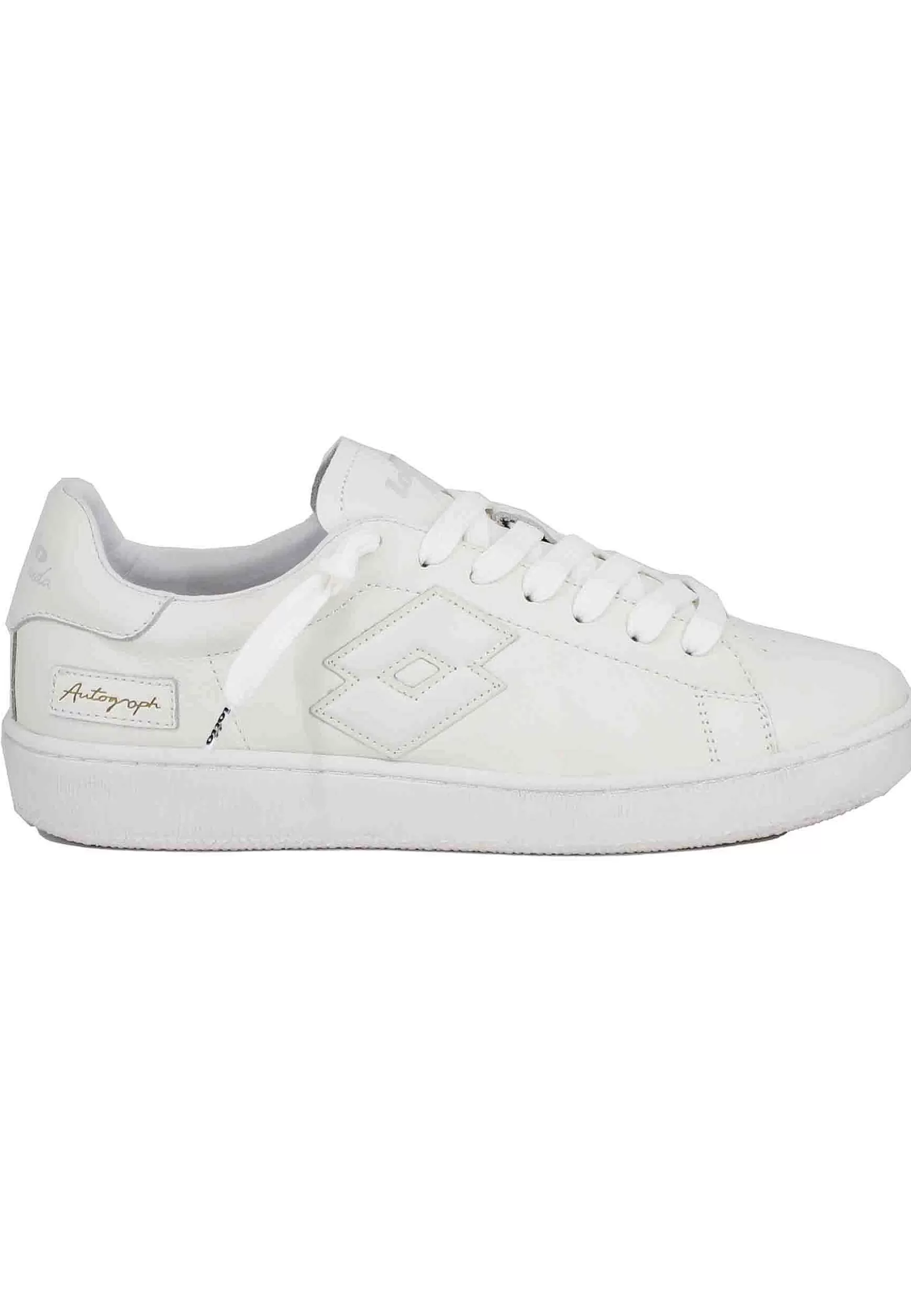 Snekaers Uomo In Pelle Bianca Autograph White*Lotto Leggenda Store