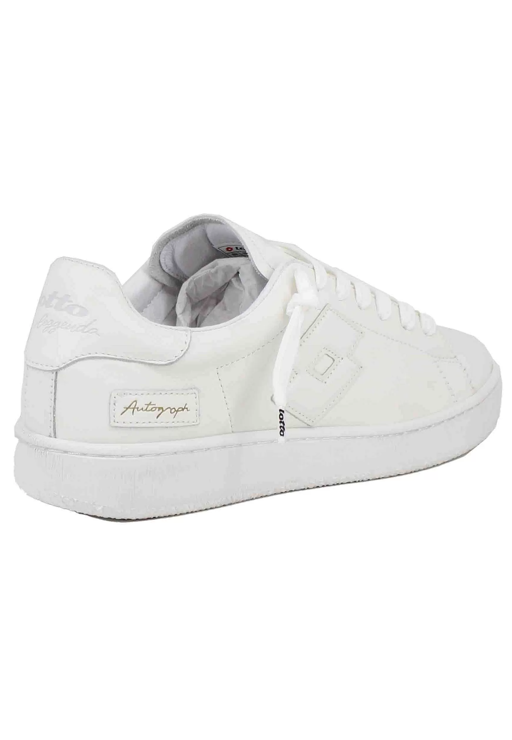 Snekaers Uomo In Pelle Bianca Autograph White*Lotto Leggenda Store