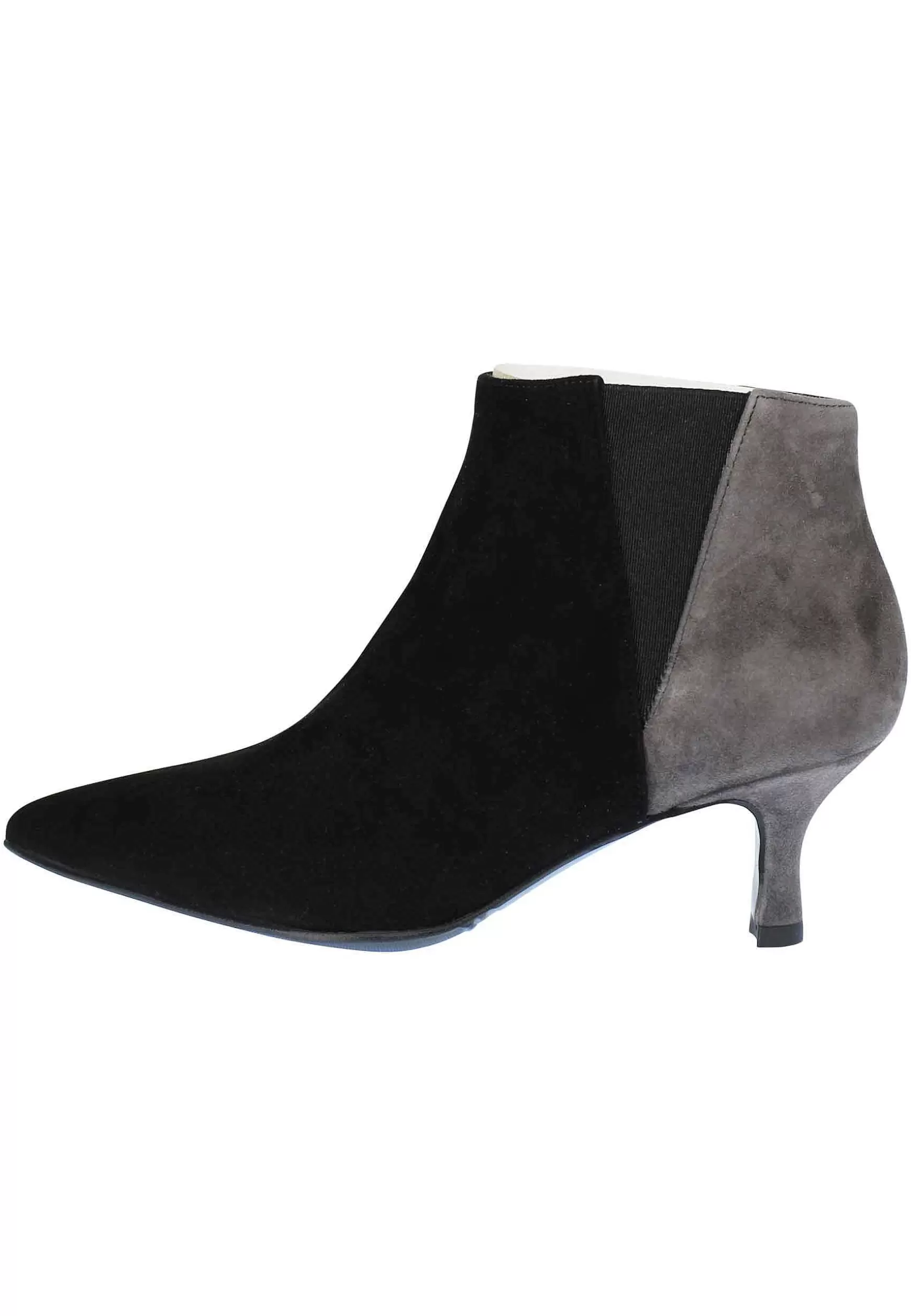Stivaletti Beatles Donna In Camoscio Nero Con Punta A Punta A Tacco Medio** Best
