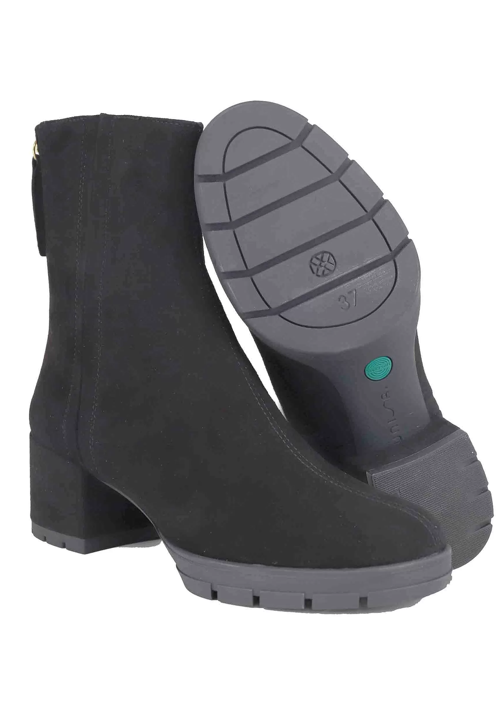 Stivaletti Donna In Camoscio Blu Con Zip Posteriore E Plateau In Gomma*Unisa Fashion