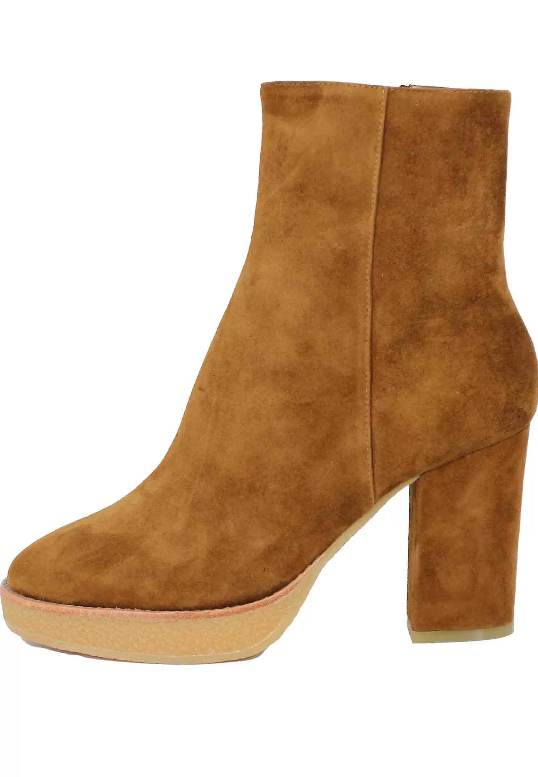 Stivaletti Donna In Camoscio Cuoio Con Plateau In Para Biot*Lola Cruz Hot
