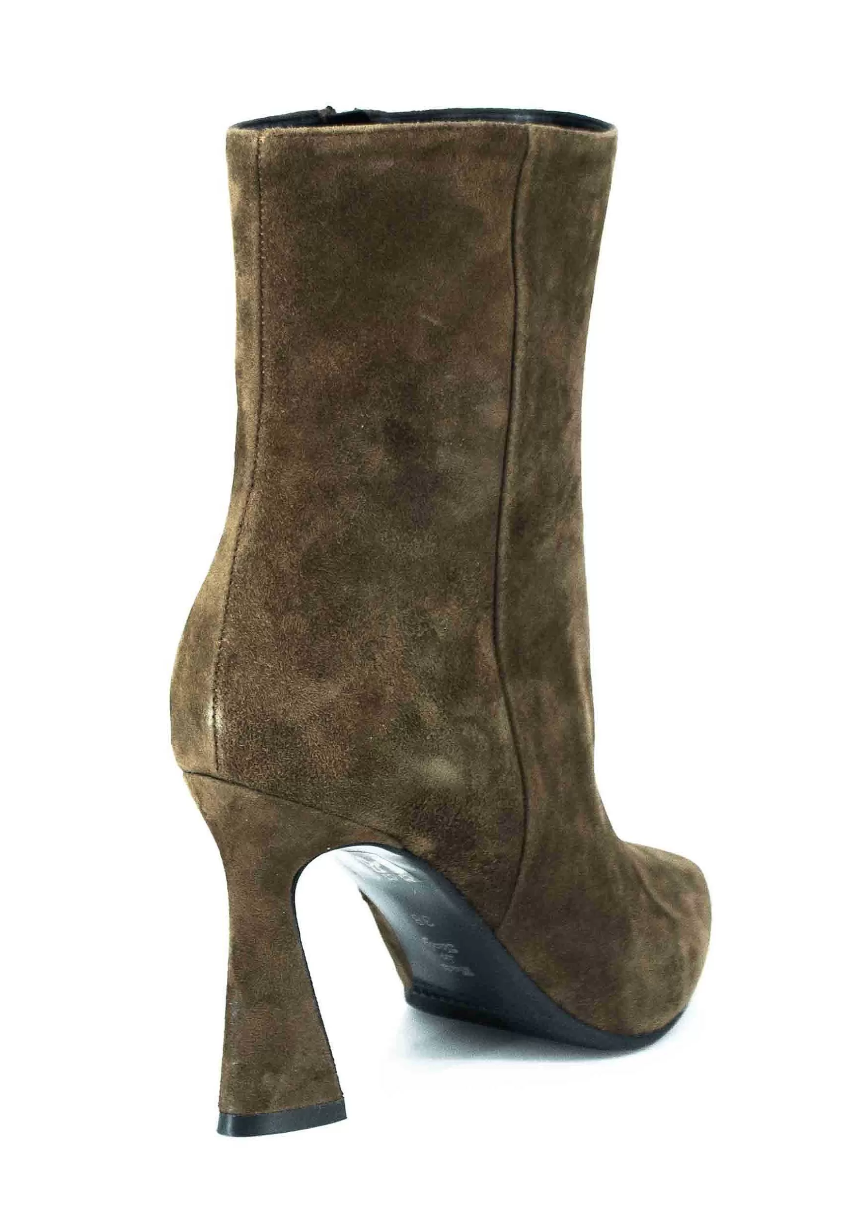 Stivaletti Donna In Camoscio Marrone Tacco Alto Punta A Punta** Cheap
