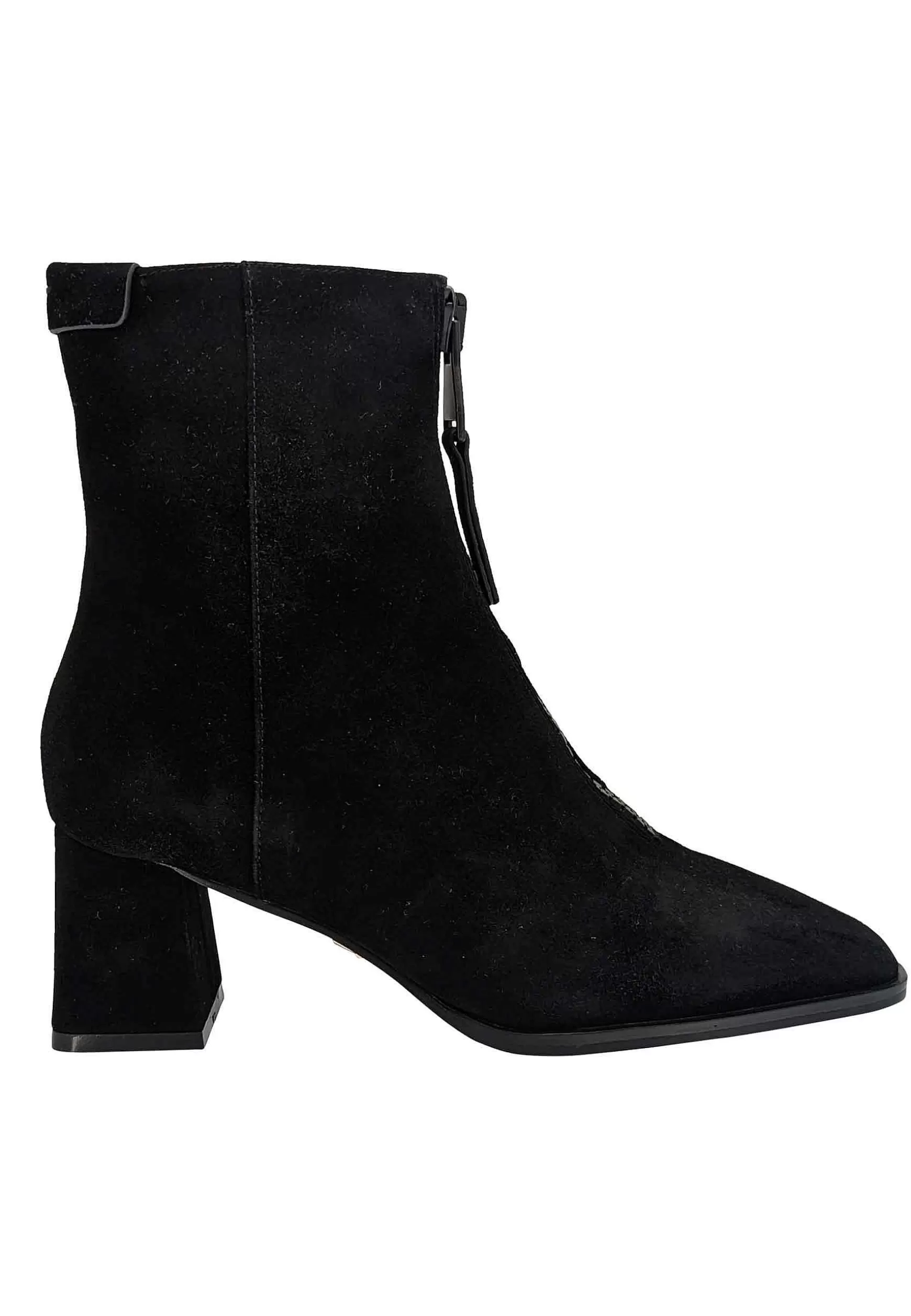 Stivaletti Donna In Camoscio Nero Con Punta Quadra E Tacco Medio*Lola Cruz Cheap