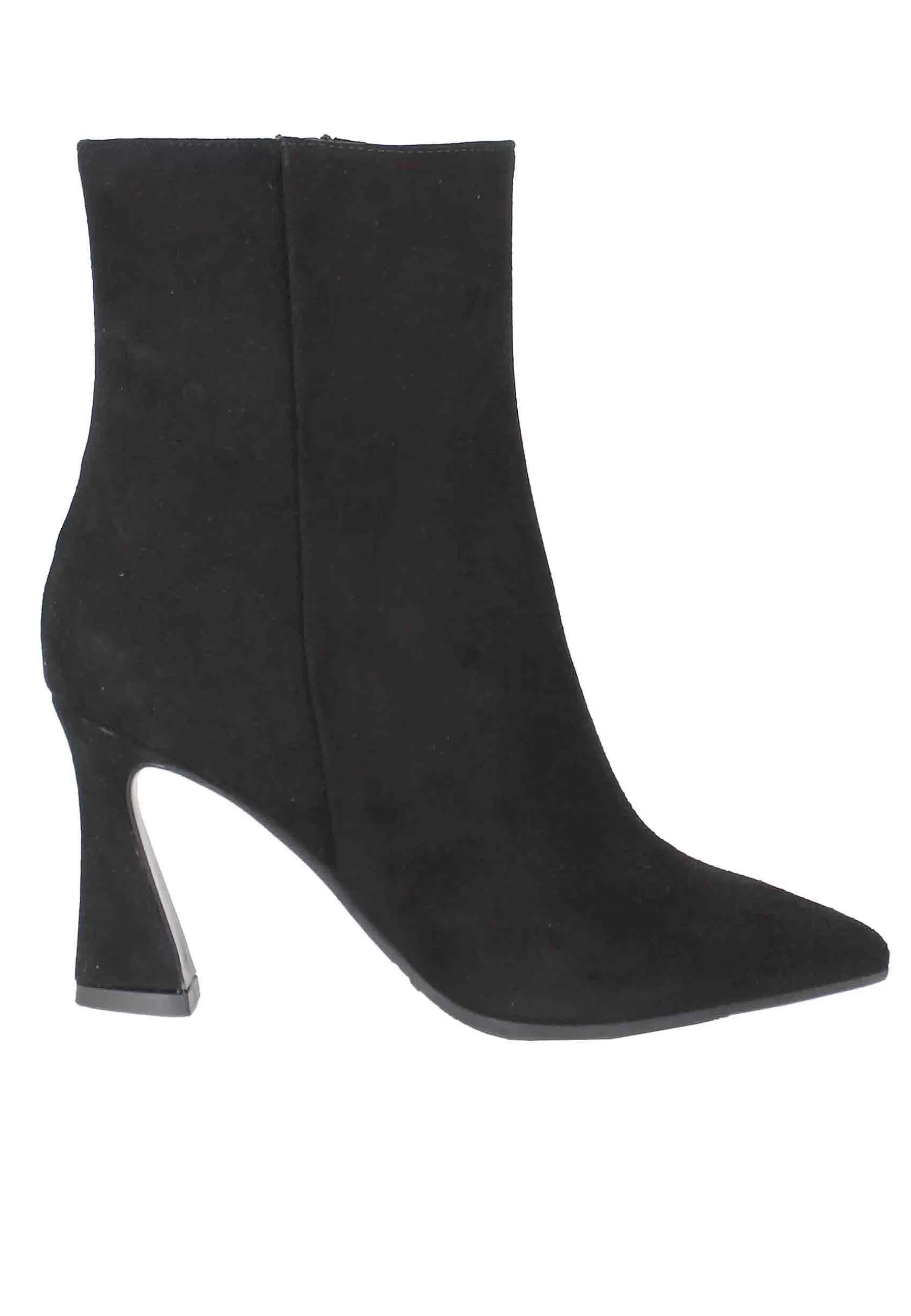 Stivaletti Donna In Camoscio Nero Tacco Alto Punta A Punta** Cheap