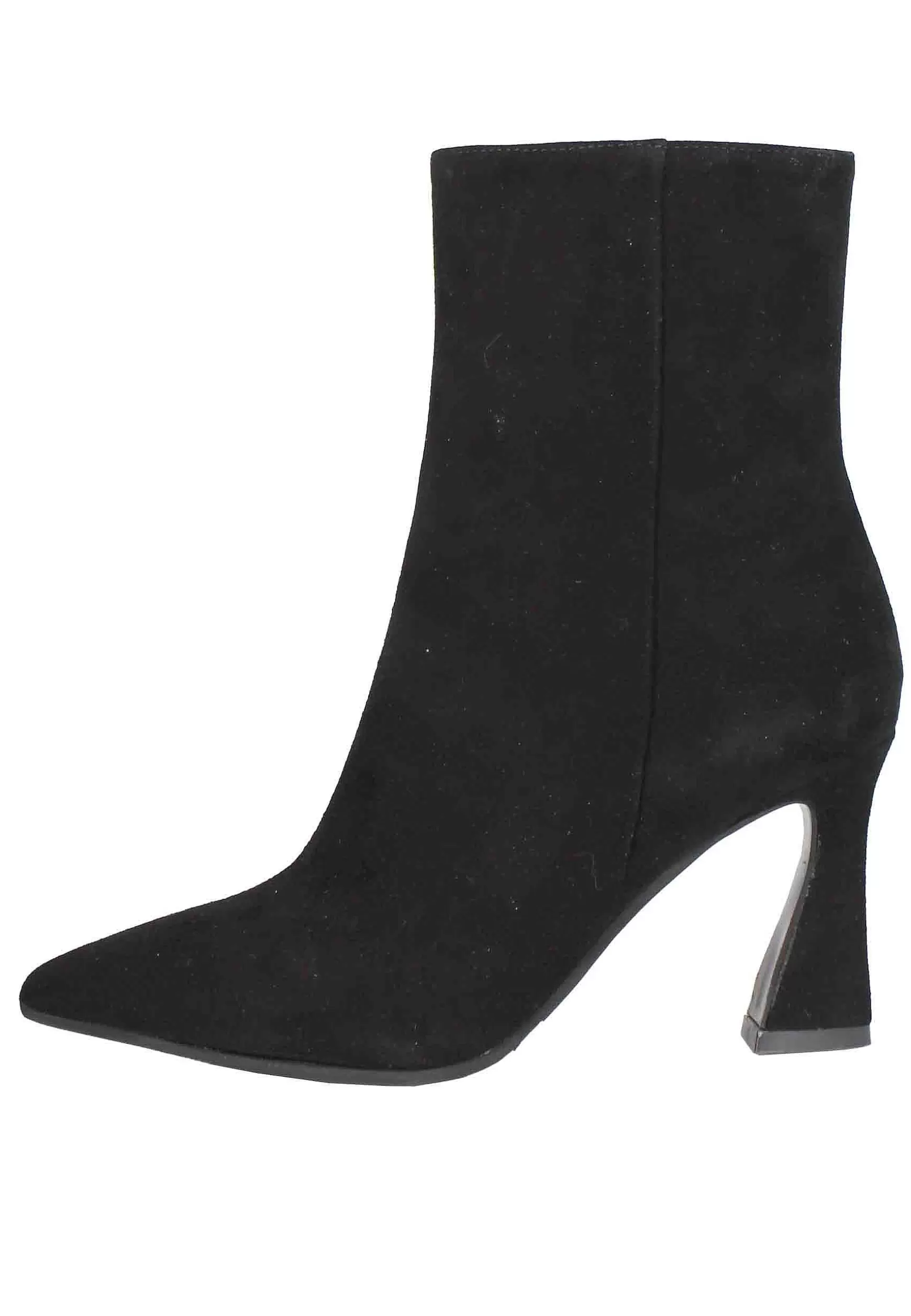 Stivaletti Donna In Camoscio Nero Tacco Alto Punta A Punta** Cheap