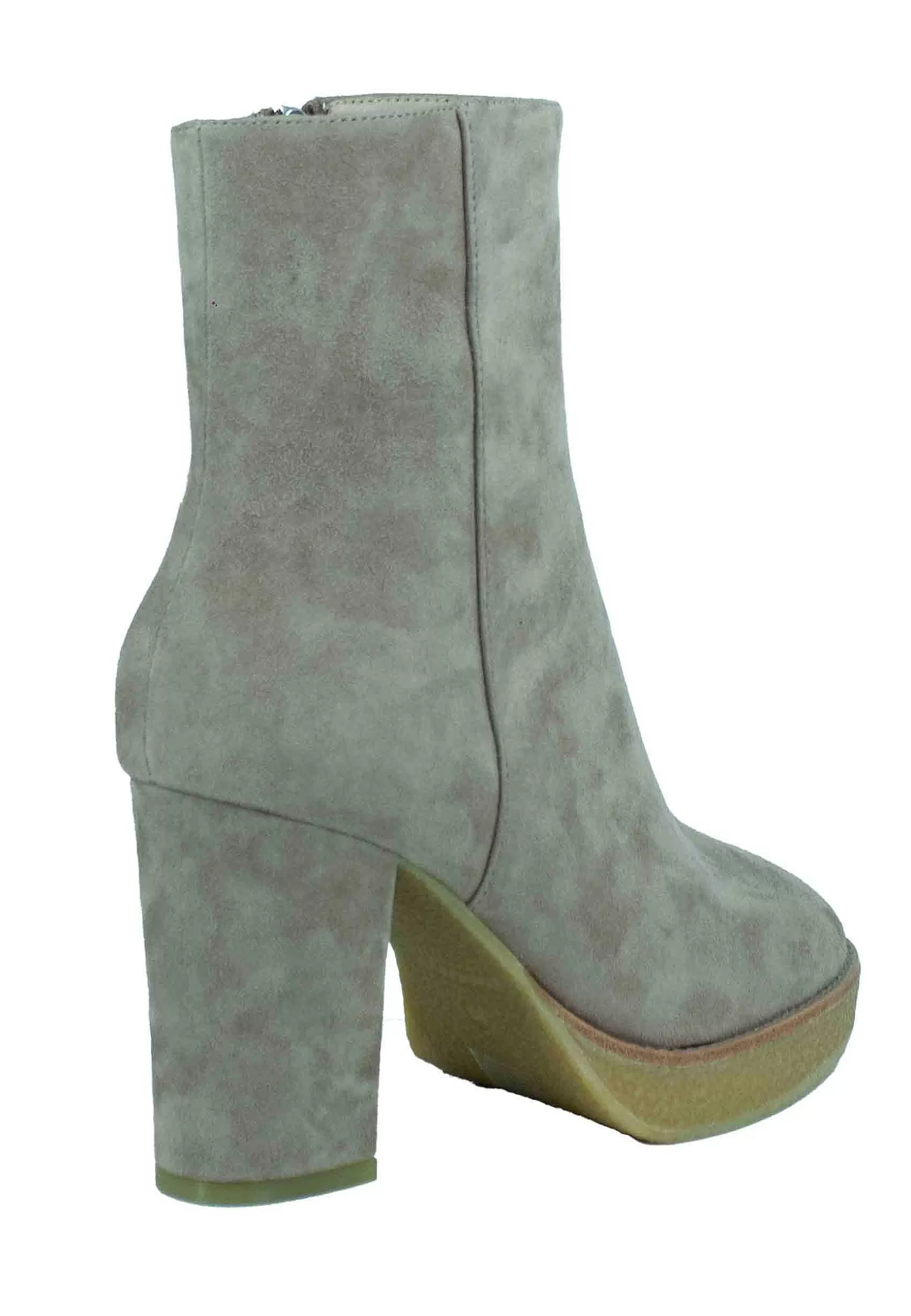 Stivaletti Donna In Camoscio Taupe Con Plateau In Para Biot*Lola Cruz Store