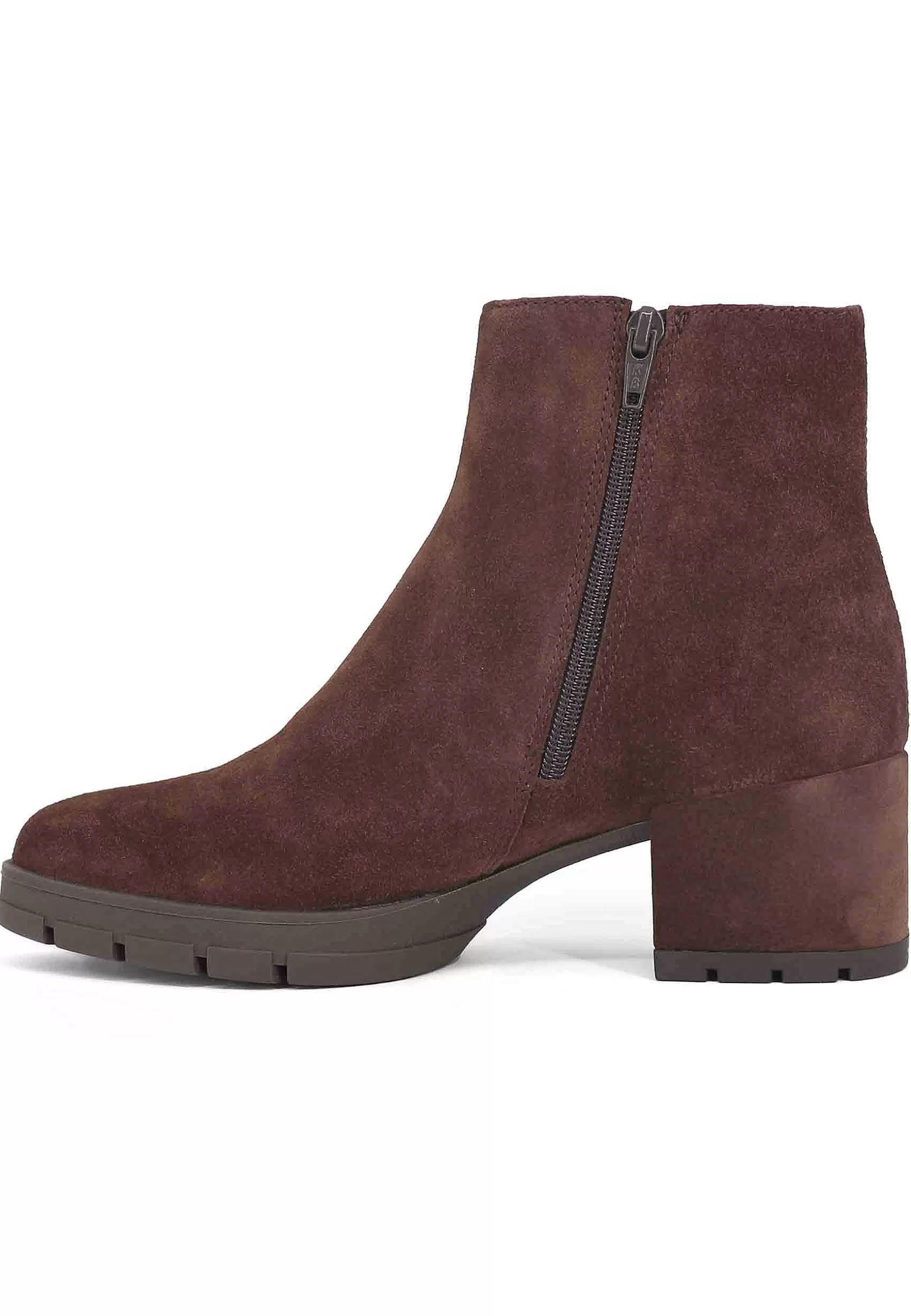 Stivaletti Donna In Camoscio Testa Di Moro Con Plateau In Gomma*Unisa Fashion