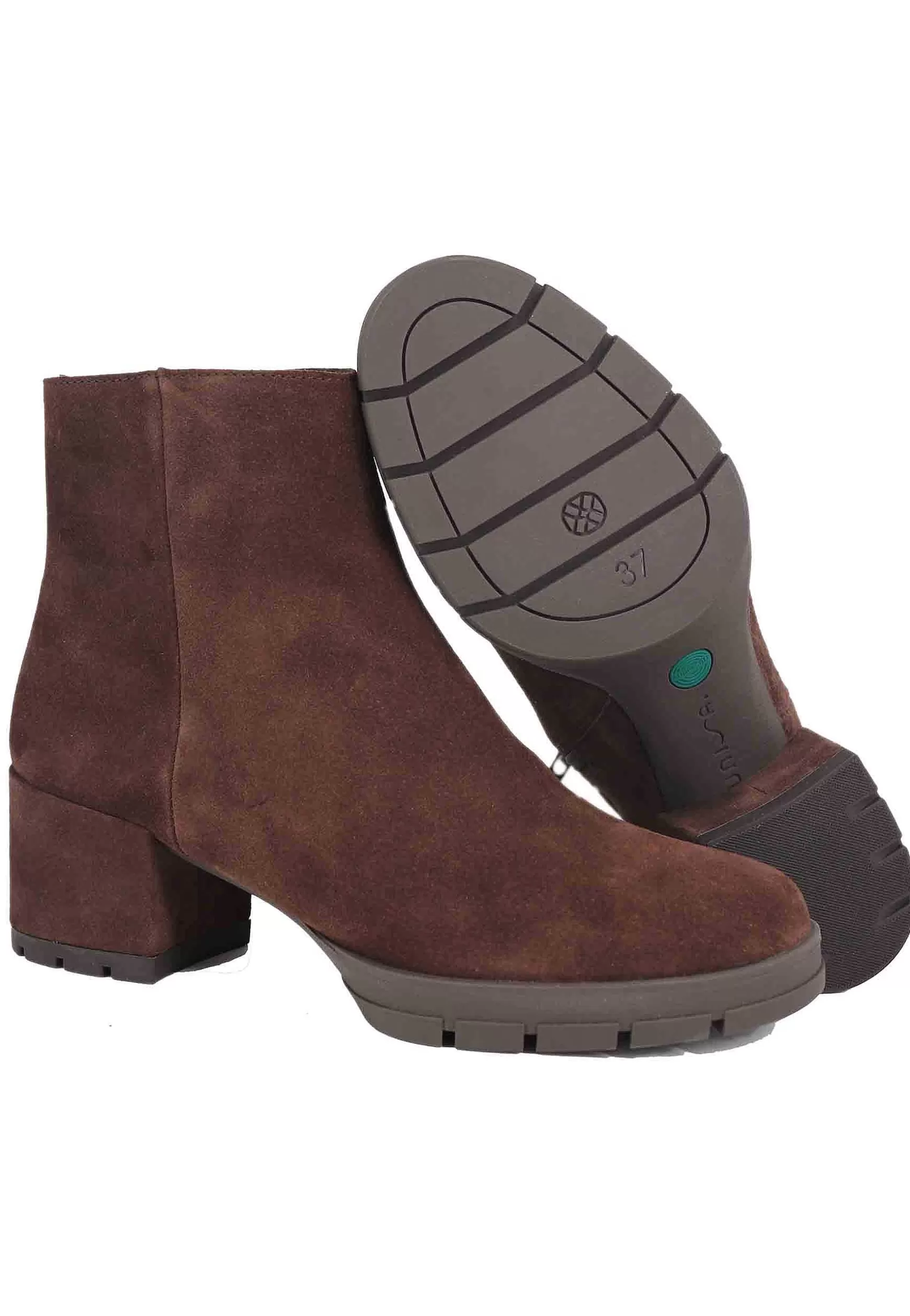 Stivaletti Donna In Camoscio Testa Di Moro Con Plateau In Gomma*Unisa Fashion