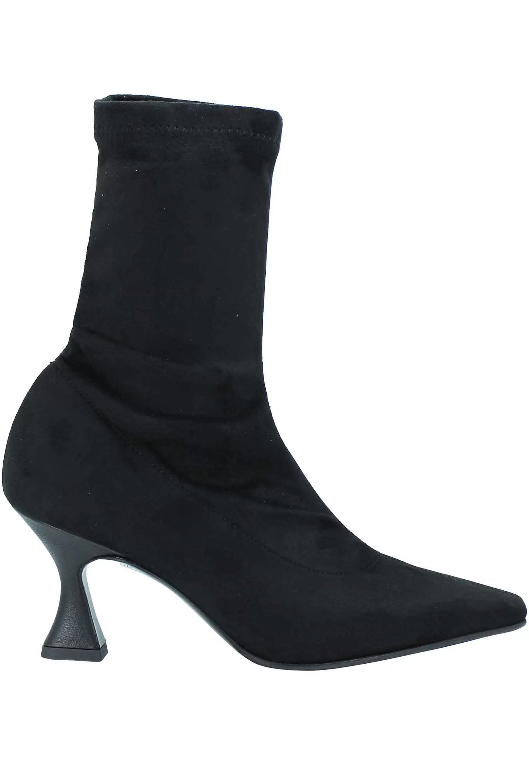 Stivaletti Donna In Eco Camoscio Elasticizzato Nero Con Punta Quadra*Fabio Rusconi Fashion