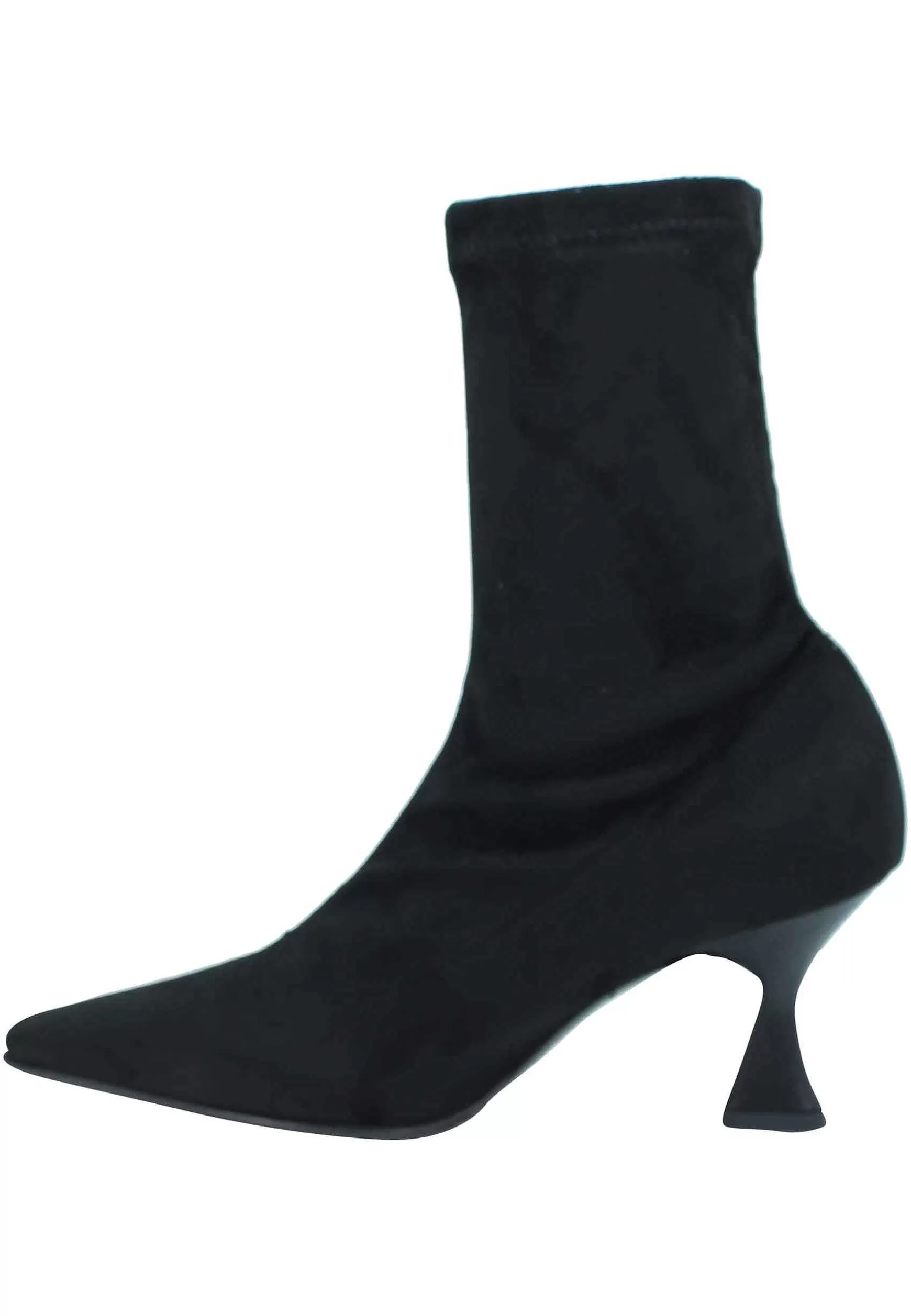 Stivaletti Donna In Eco Camoscio Elasticizzato Nero Con Punta Quadra*Fabio Rusconi Fashion