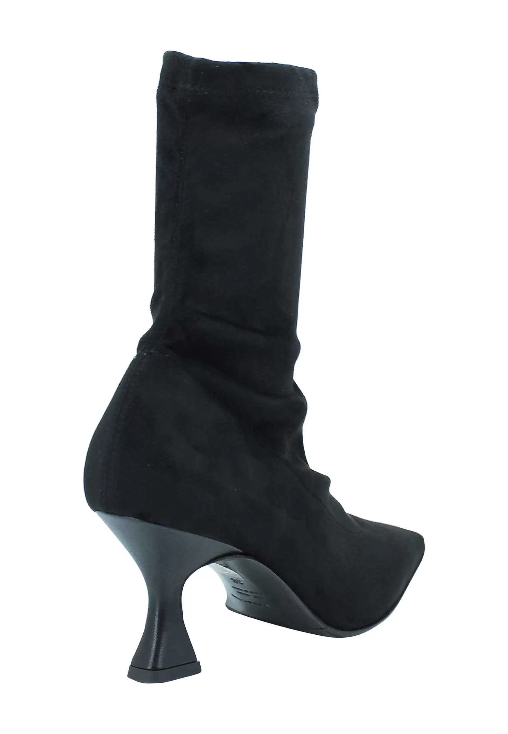 Stivaletti Donna In Eco Camoscio Elasticizzato Nero Con Punta Quadra*Fabio Rusconi Fashion