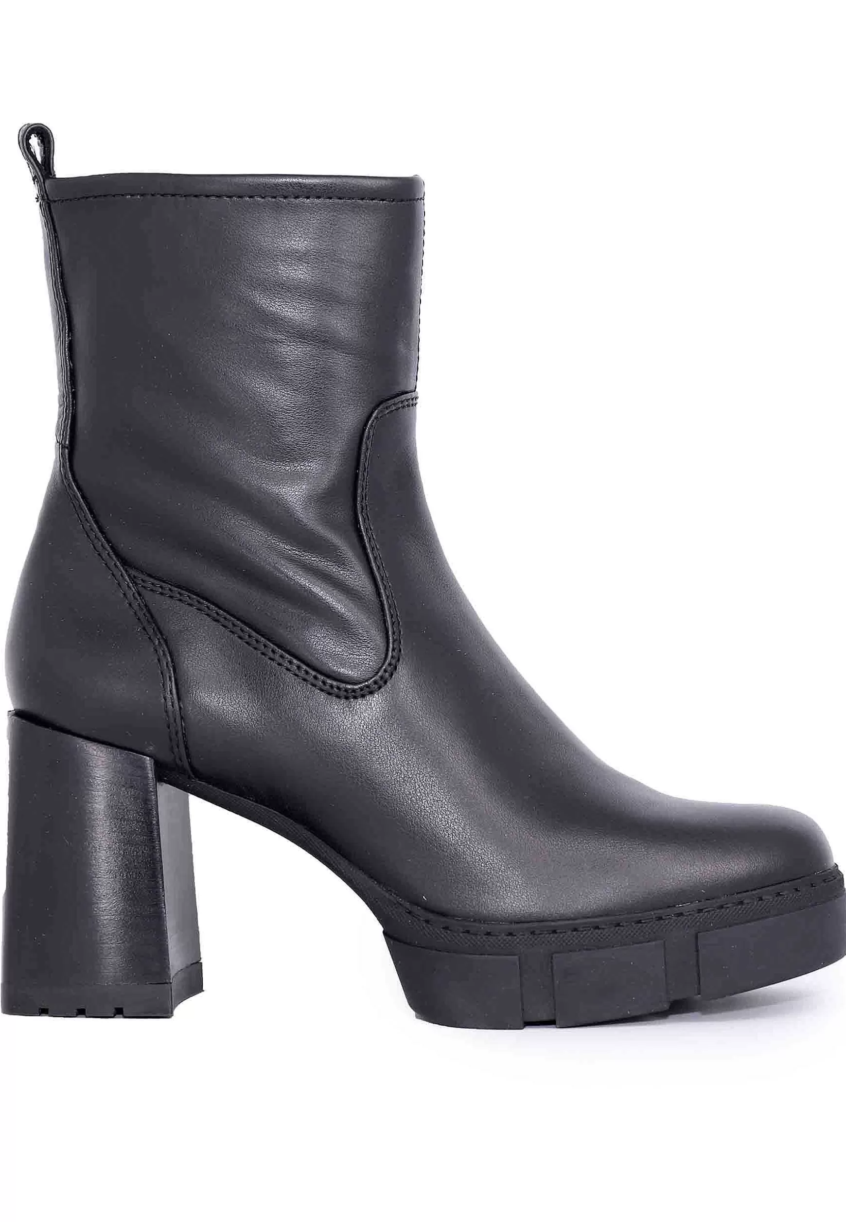 Stivaletti Donna In Eco Pelle Nera Con Tacco Alto E Plateau*Unisa Sale
