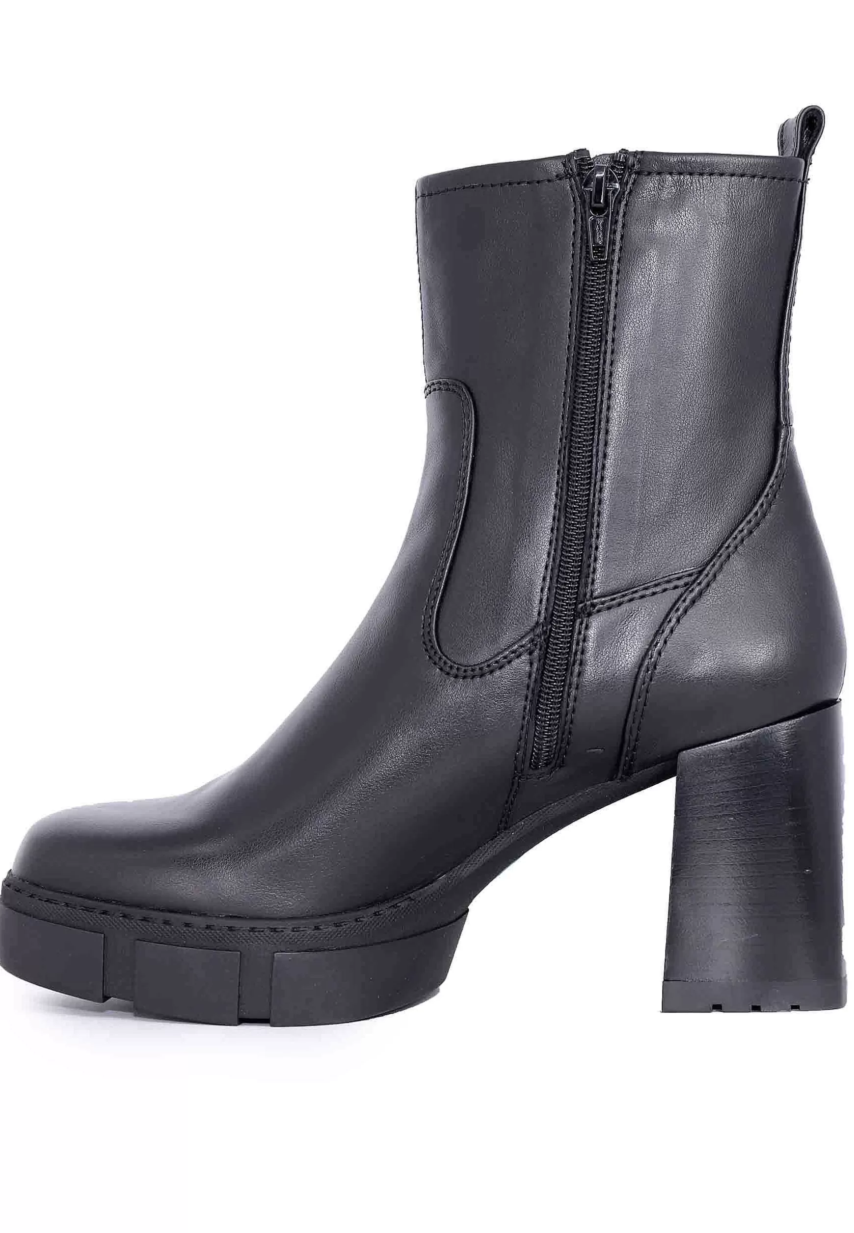 Stivaletti Donna In Eco Pelle Nera Con Tacco Alto E Plateau*Unisa Sale