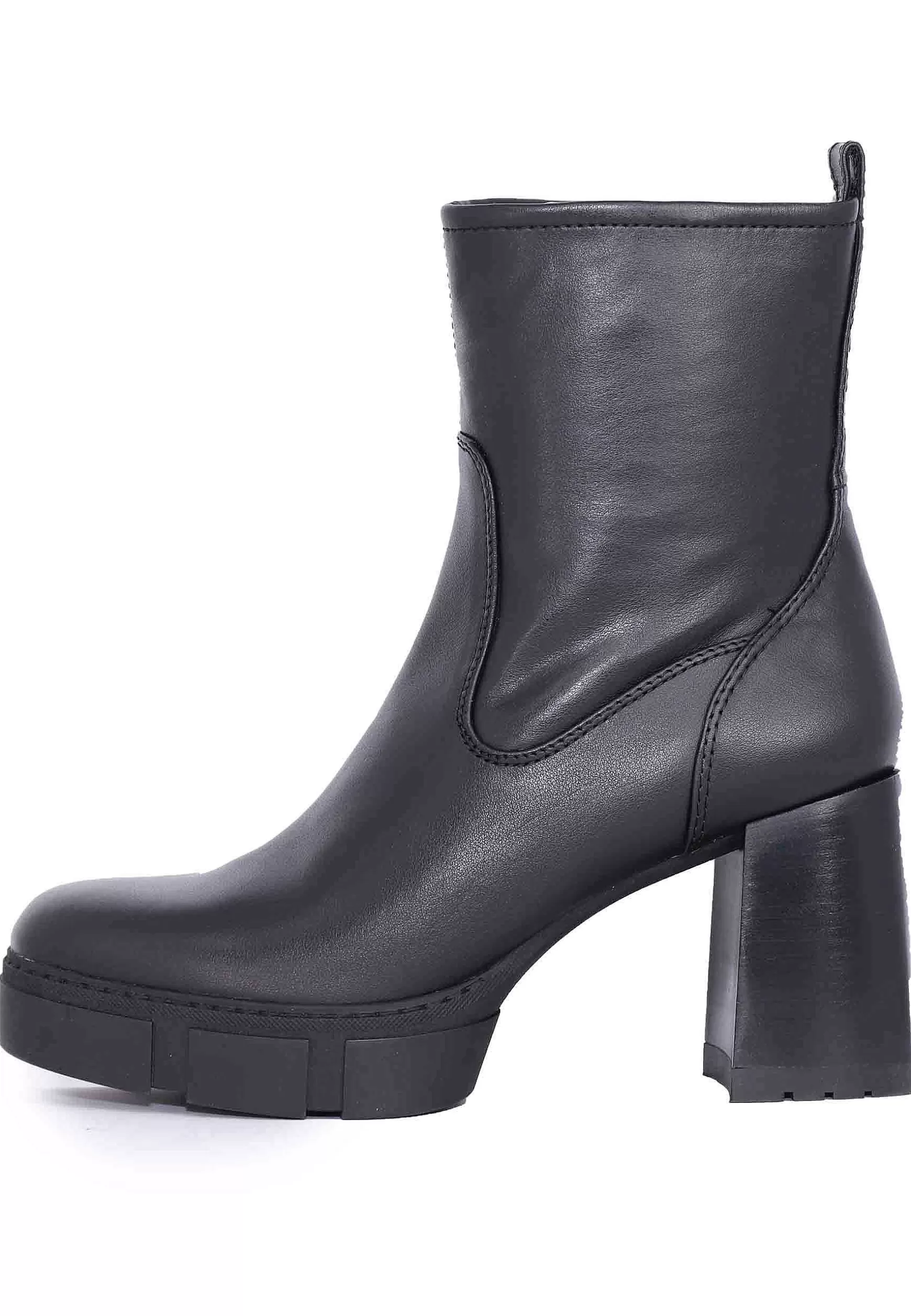 Stivaletti Donna In Eco Pelle Nera Con Tacco Alto E Plateau*Unisa Sale