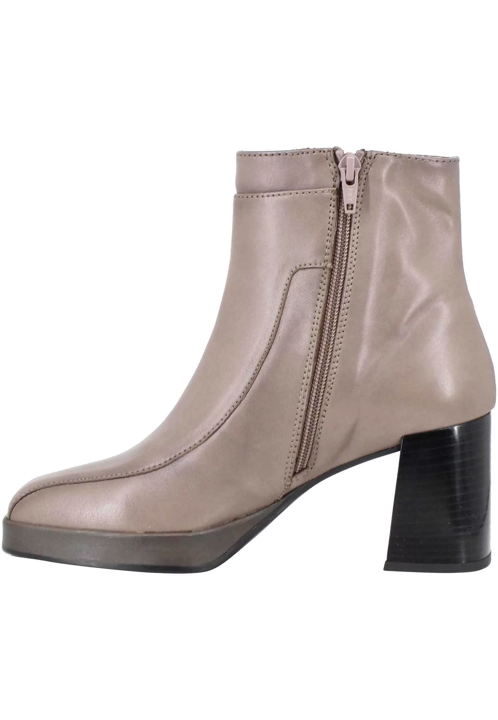 Stivaletti Donna In Pelle Grigia Con Cinturino Tacco E Plateau*Hispanitas Hot