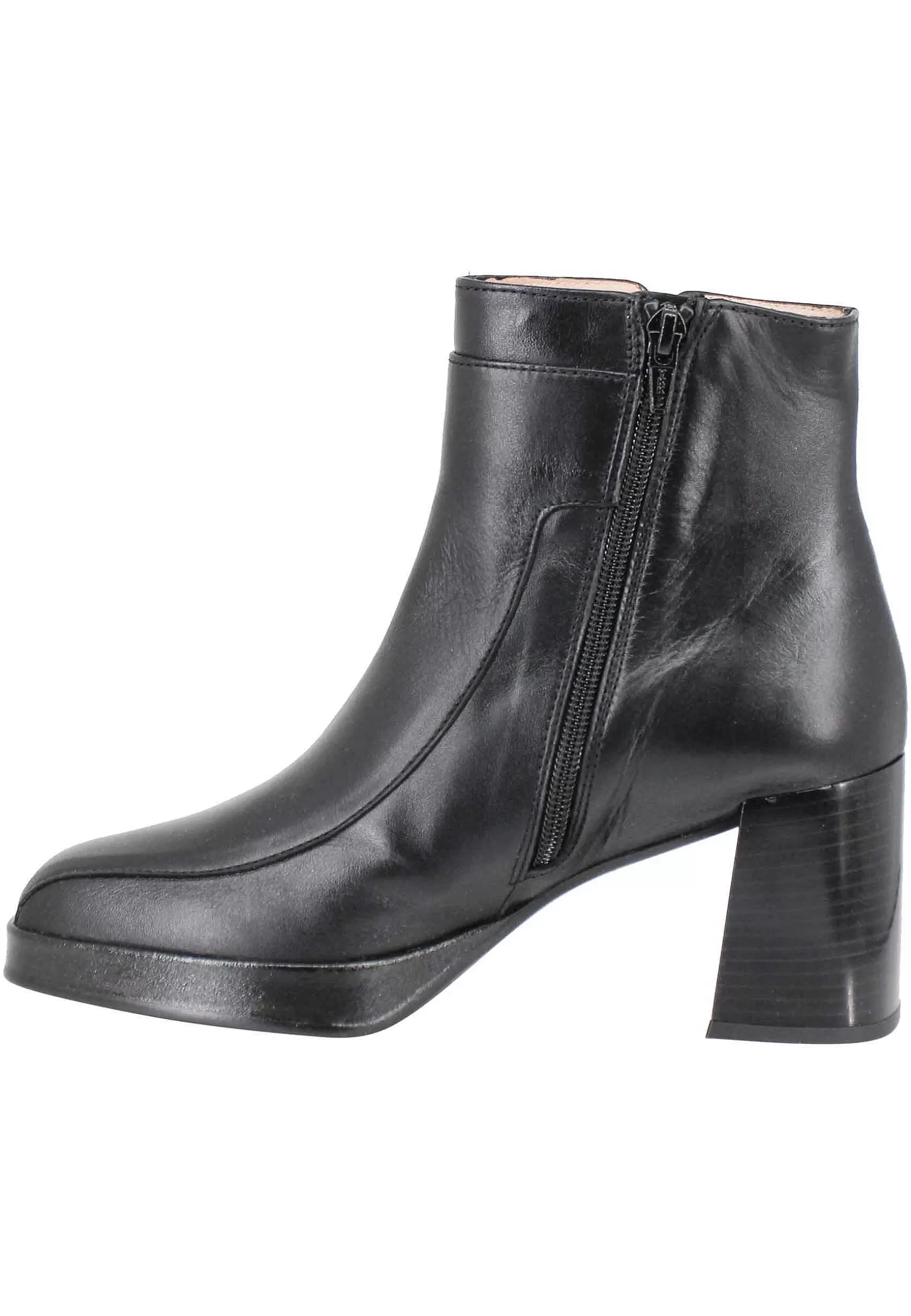 Stivaletti Donna In Pelle Nera Con Cinturino Tacco E Plateau*Hispanitas Shop