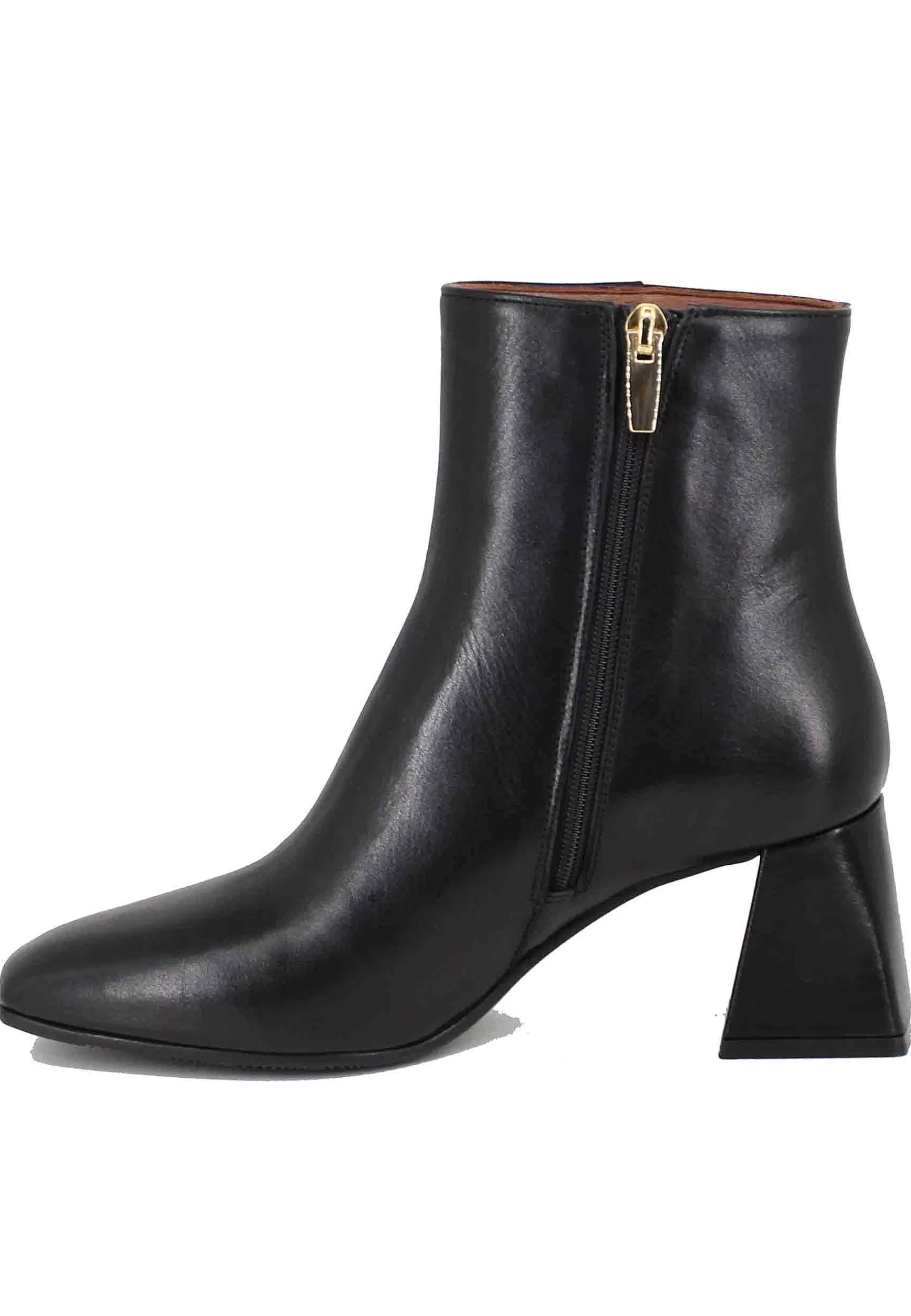 Stivaletti Donna In Pelle Nera Con Morsetto In Oro** Best Sale