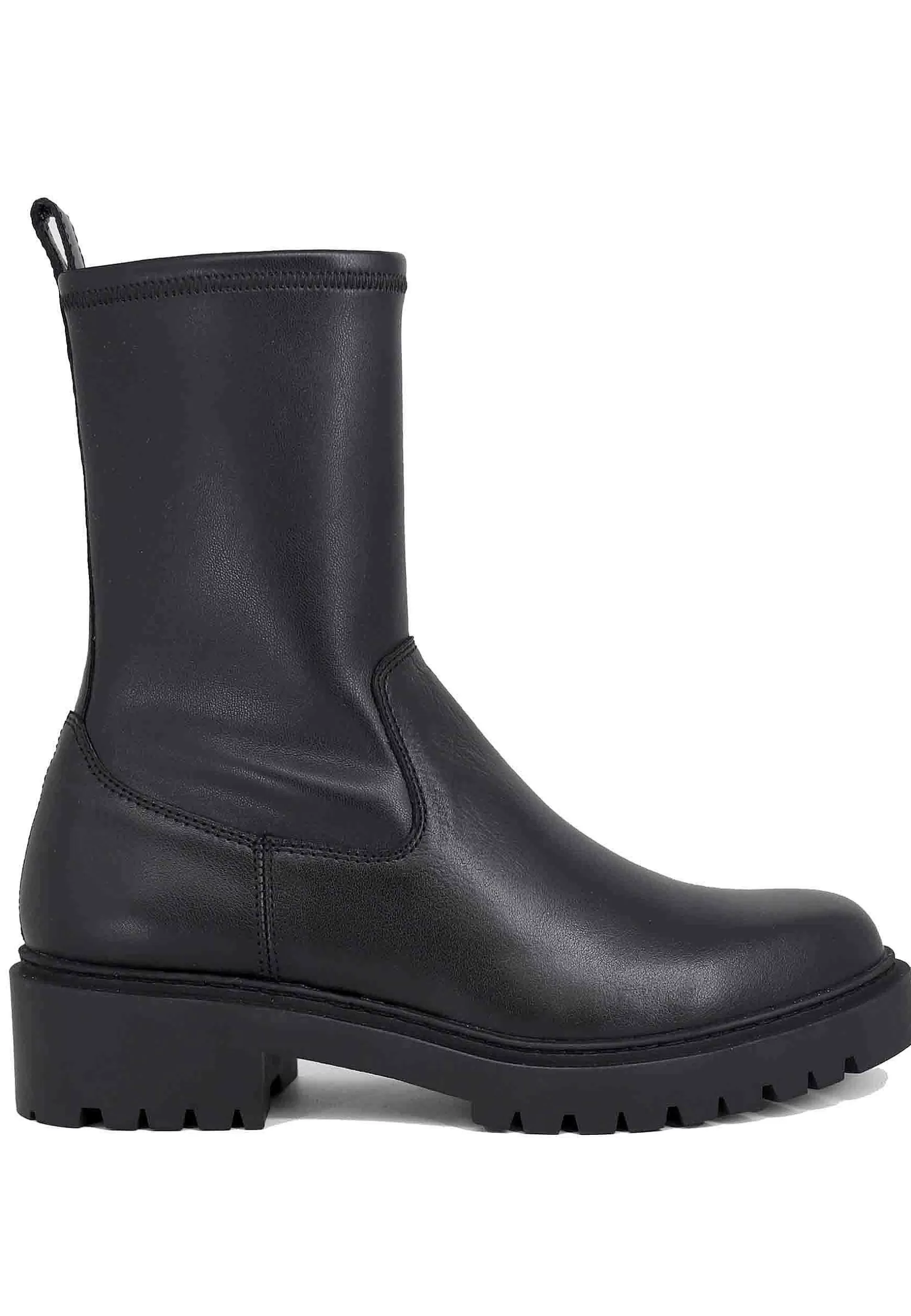 Stivaletti Donna In Pelle Nera Elasticizzata Con Suola In Gomma*Unisa Flash Sale