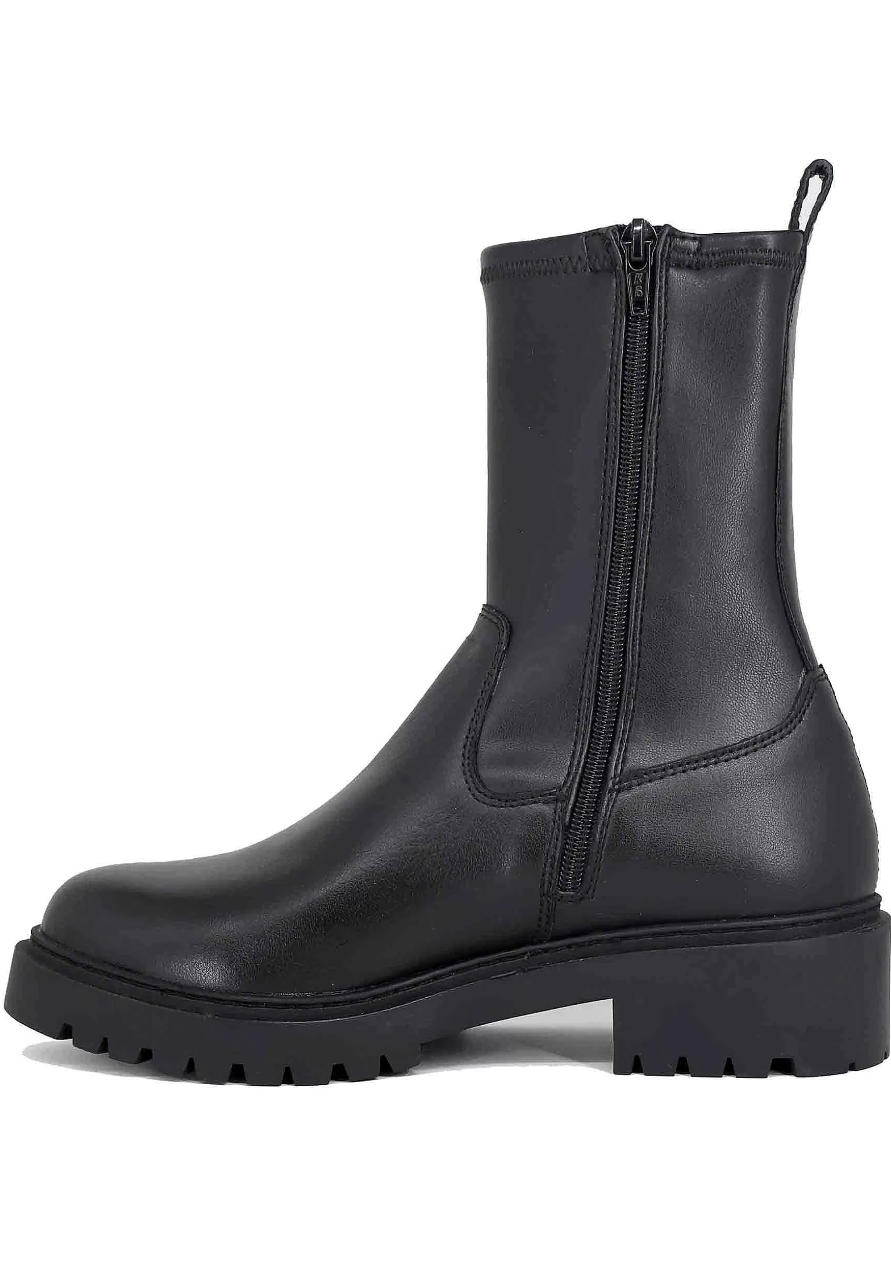 Stivaletti Donna In Pelle Nera Elasticizzata Con Suola In Gomma*Unisa Flash Sale