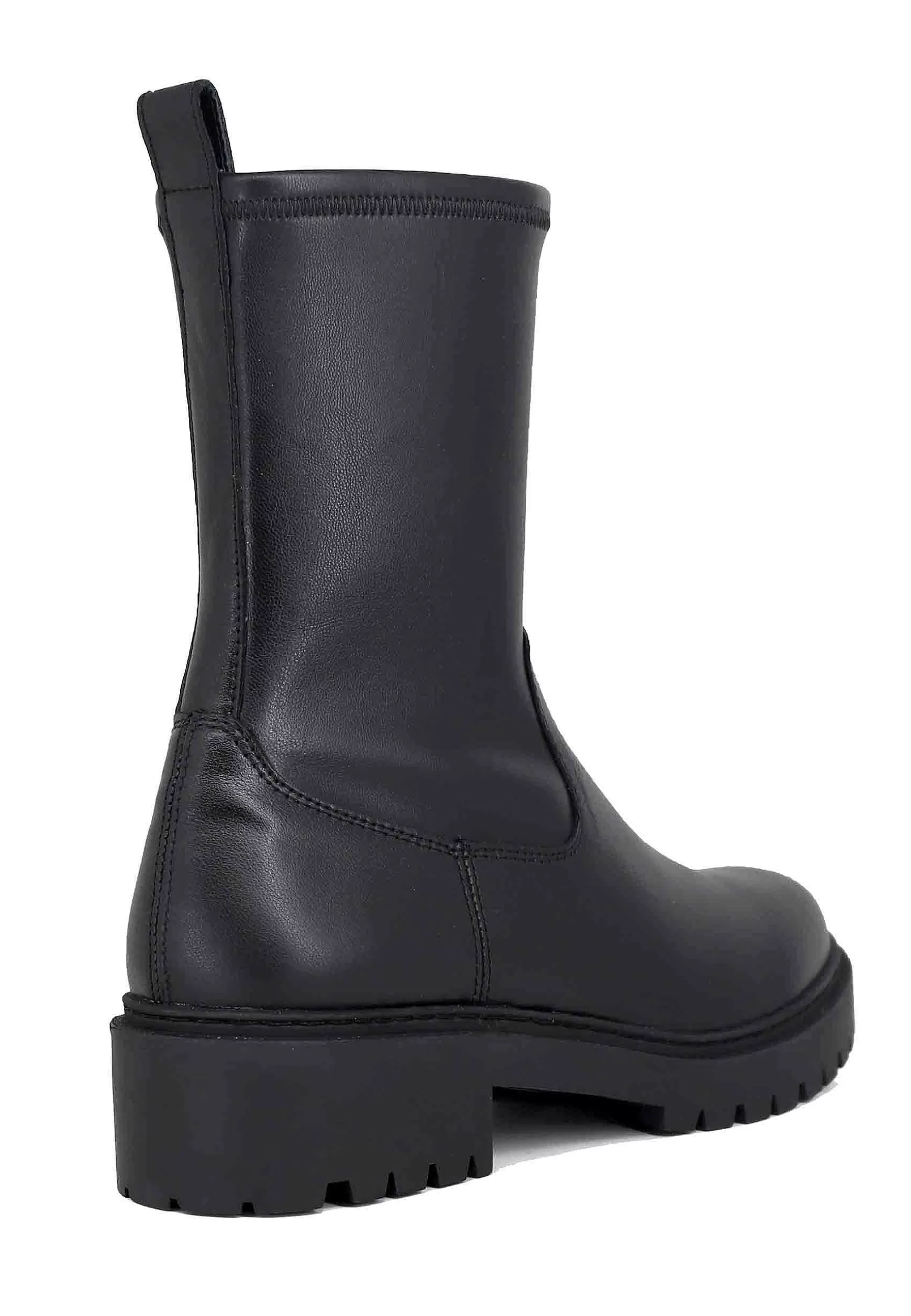 Stivaletti Donna In Pelle Nera Elasticizzata Con Suola In Gomma*Unisa Flash Sale