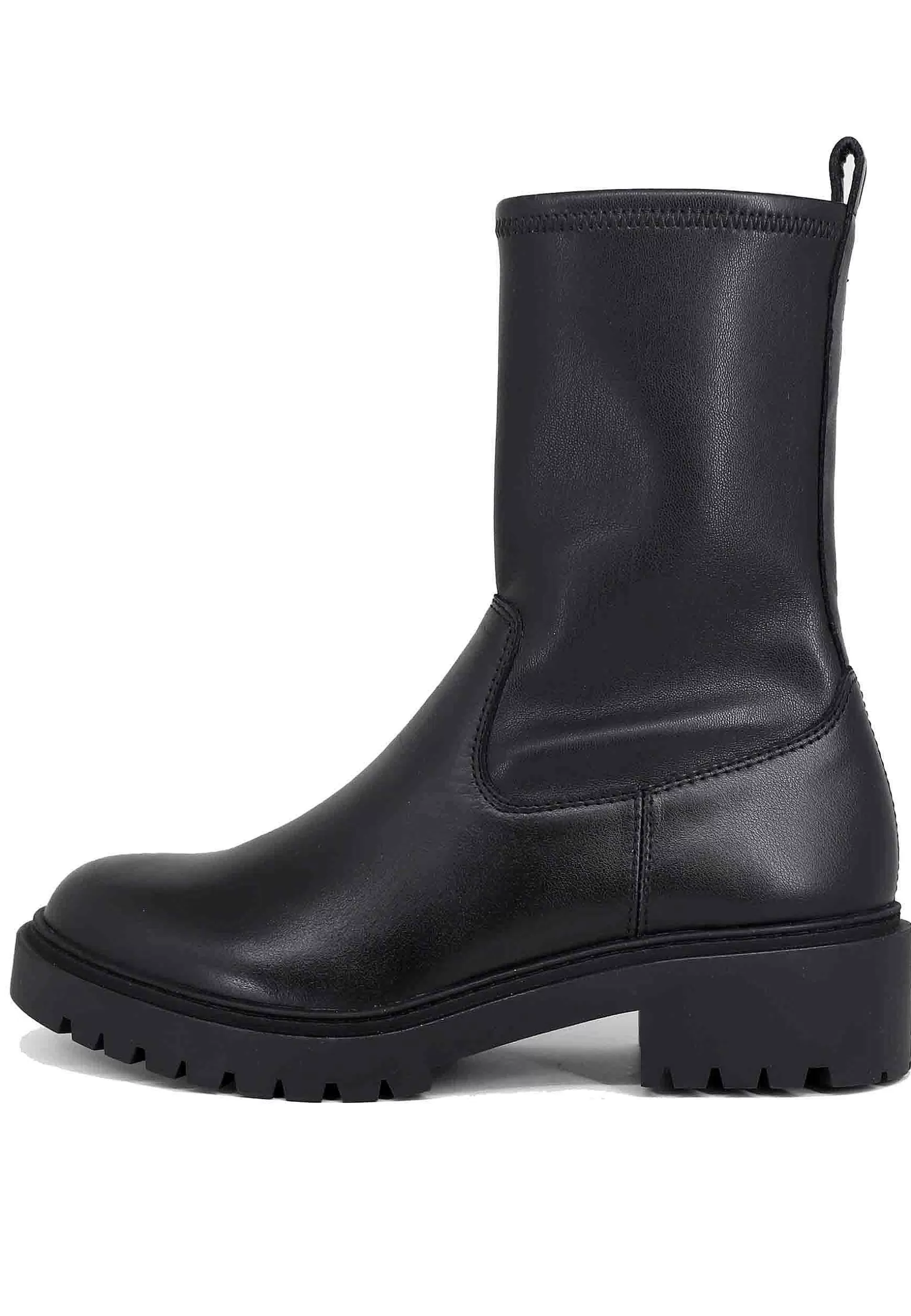 Stivaletti Donna In Pelle Nera Elasticizzata Con Suola In Gomma*Unisa Flash Sale