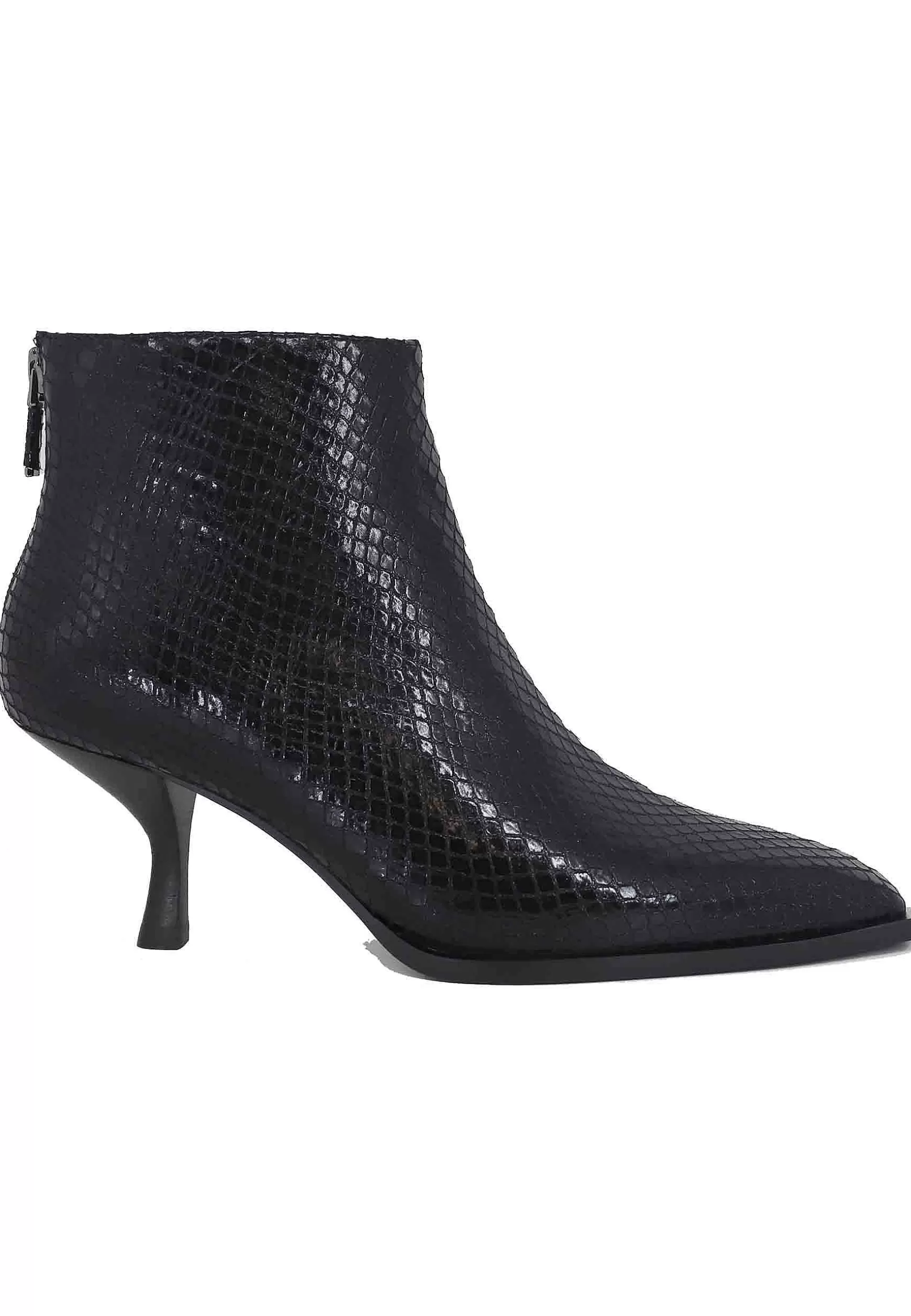 Stivaletti Donna In Pelle Nera Lucida Con Zip Posteriore E Punta A Punta Senas*Lola Cruz Cheap