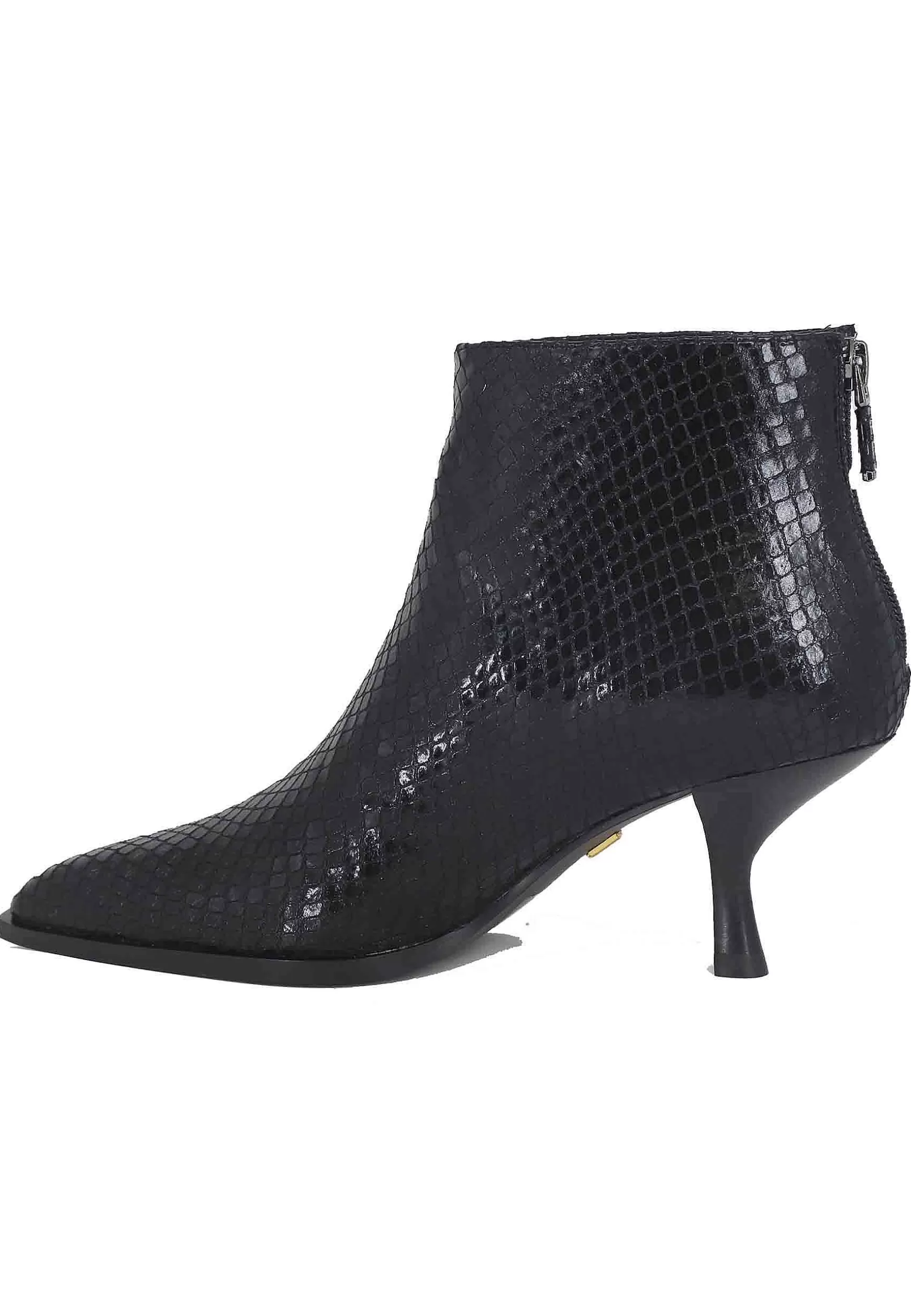Stivaletti Donna In Pelle Nera Lucida Con Zip Posteriore E Punta A Punta Senas*Lola Cruz Cheap