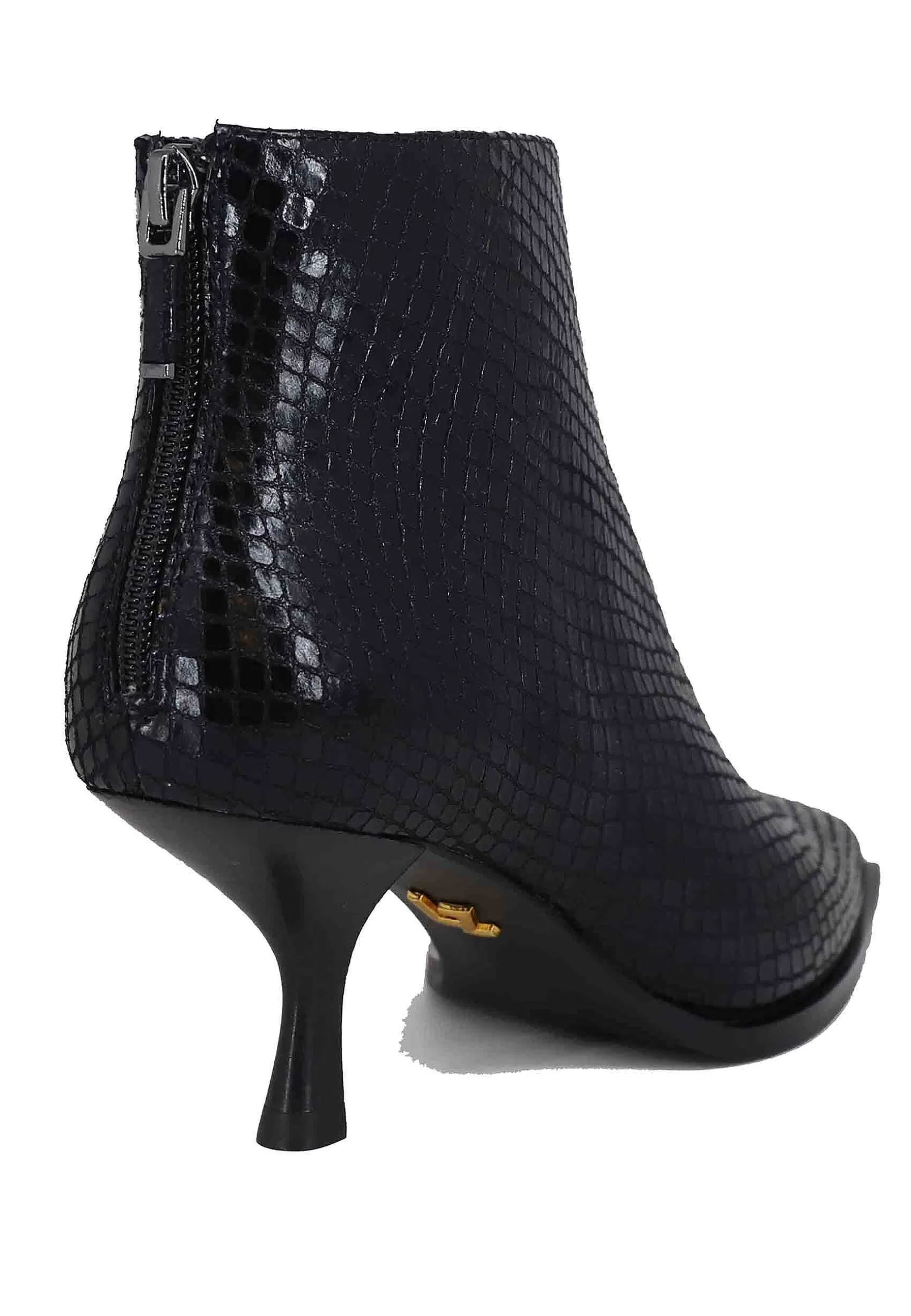 Stivaletti Donna In Pelle Nera Lucida Con Zip Posteriore E Punta A Punta Senas*Lola Cruz Cheap