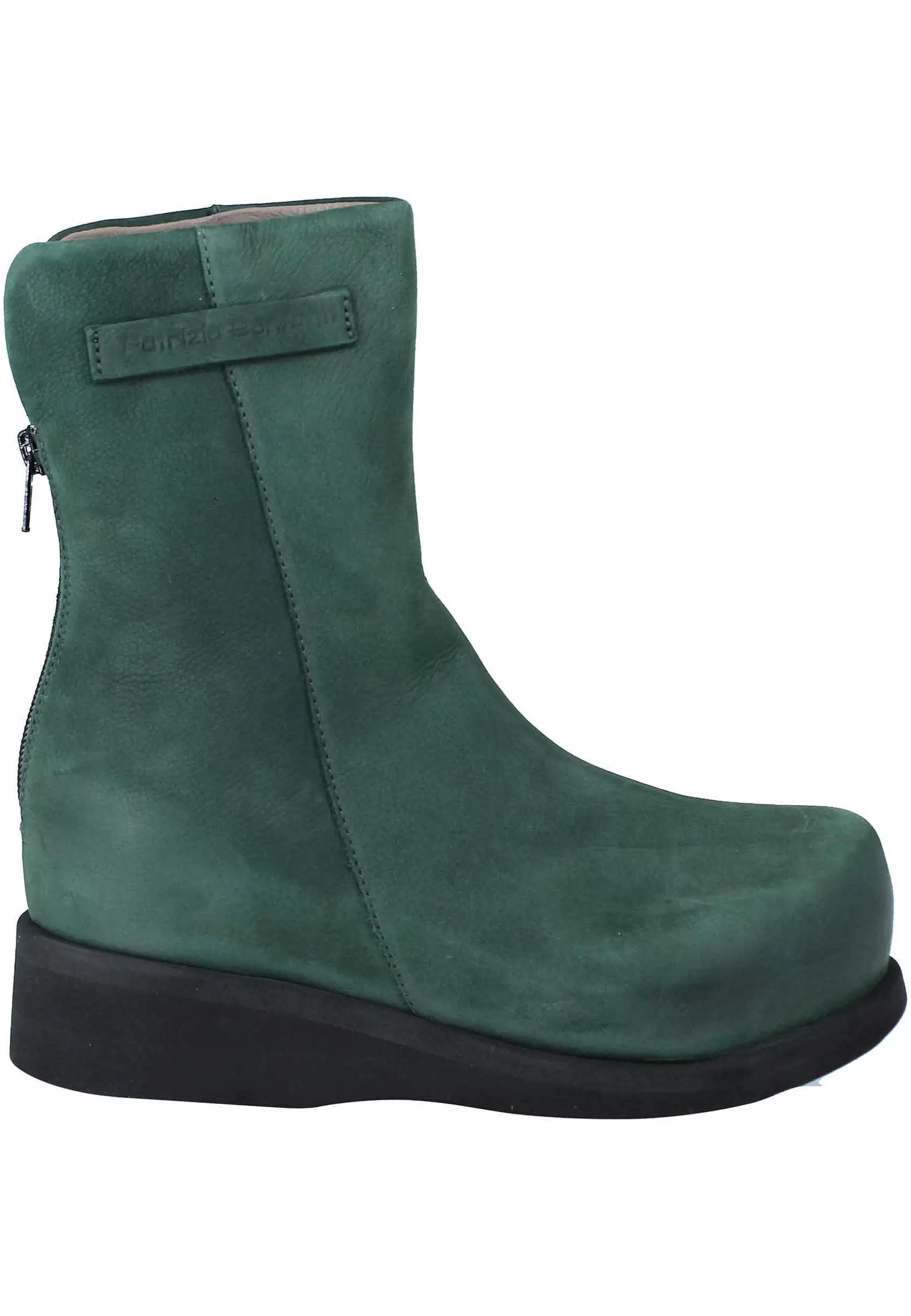 Stivaletti Donna In Pelle Verde Con Punta Alta E Suola In Gomma Nera*Patrizia Bonfanti Cheap