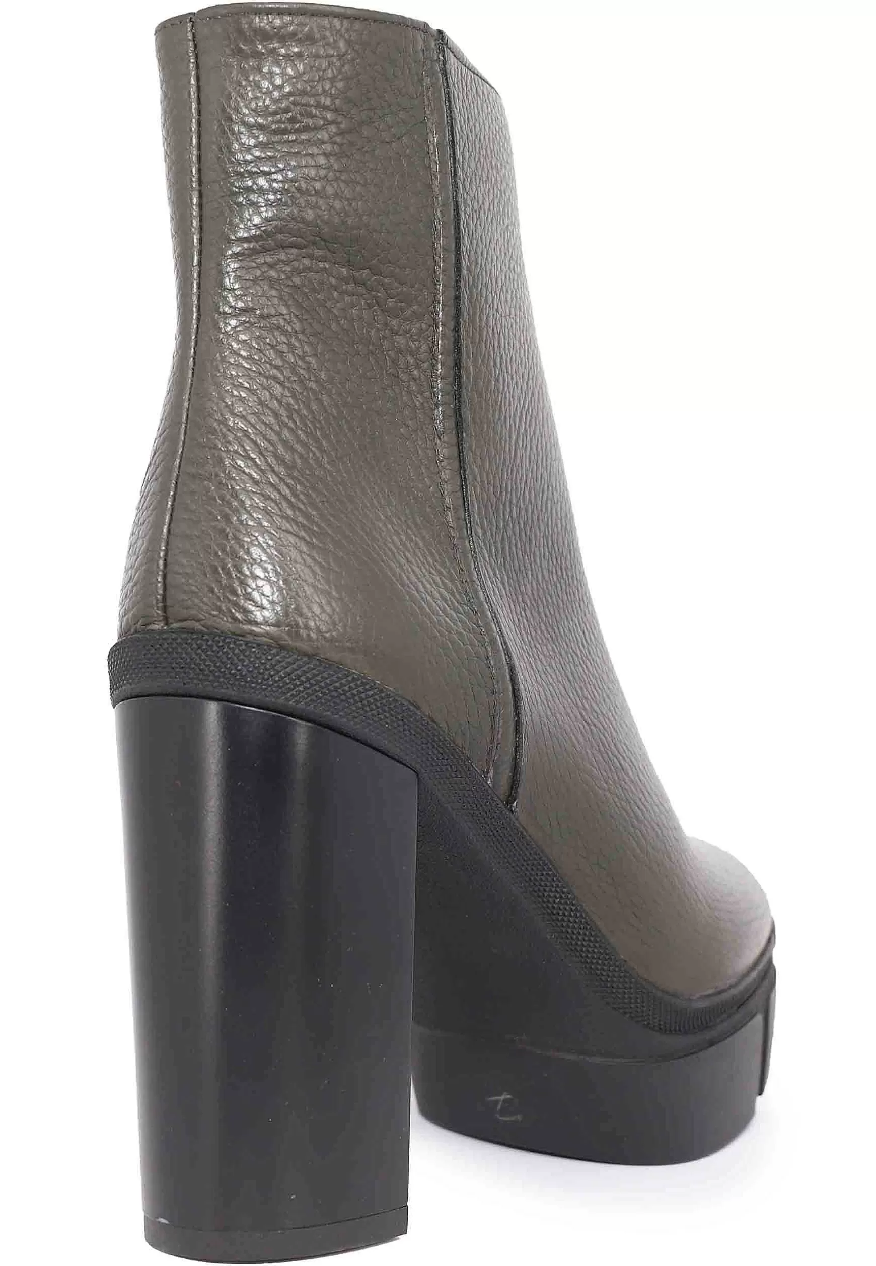 Stivaletti Donna In Pelle Verde Con Tacco Alto E Plateau*Tattoo New
