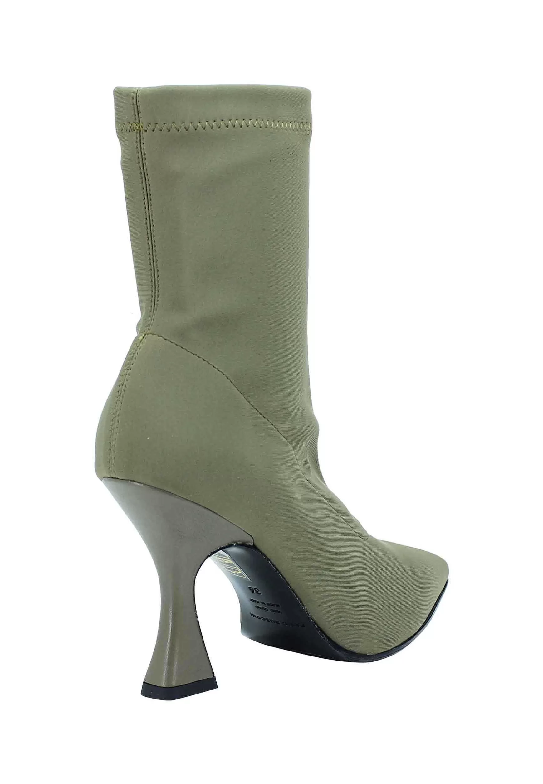 Stivaletti Donna In Tessuto Elasticizzato Militare Tacco Alto Punta A Punta*Fabio Rusconi Outlet