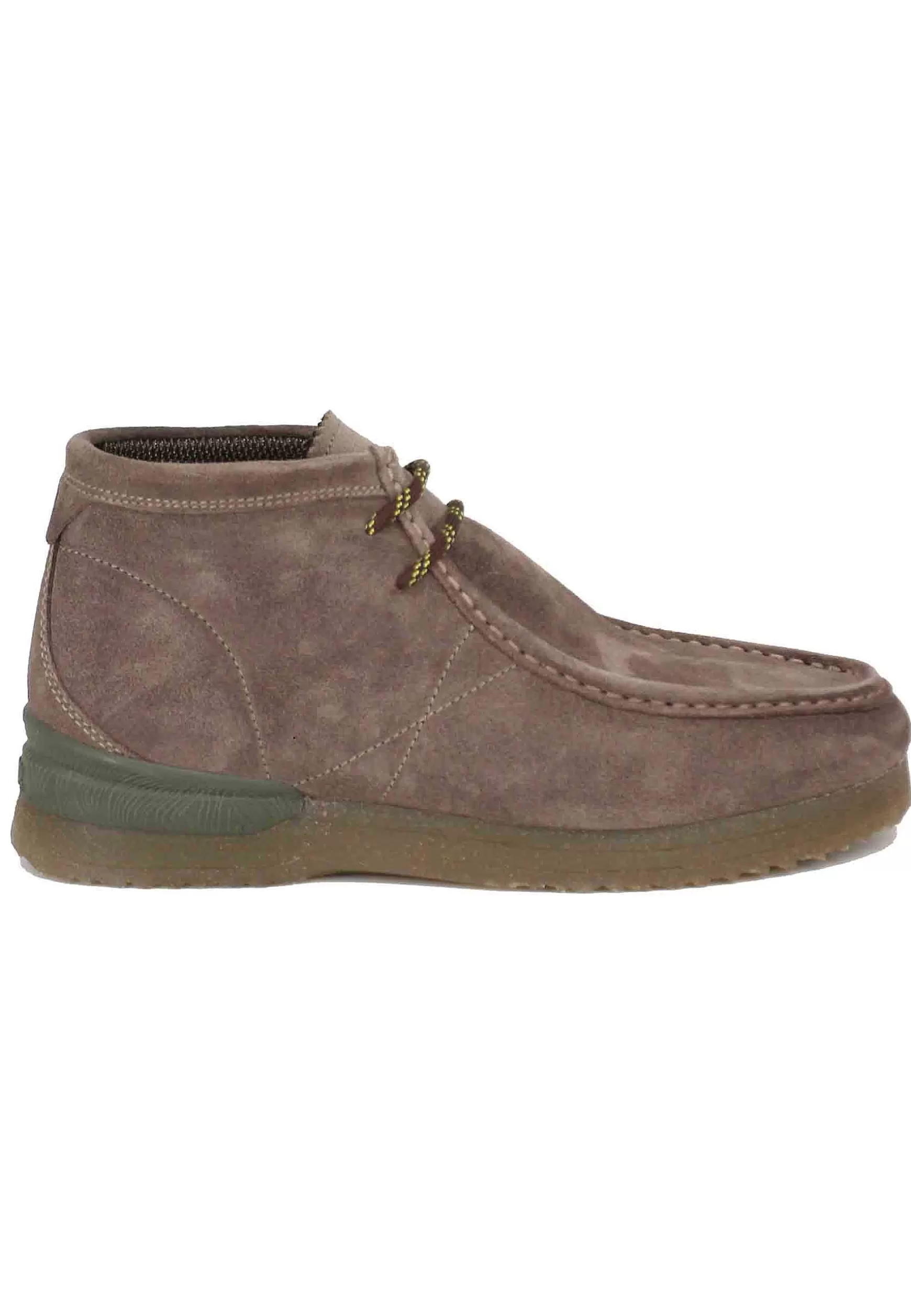 Stivaletti Polacchine Uomo In Camoscio Taupe Con Suola In Para Bantam*Jeep Hot