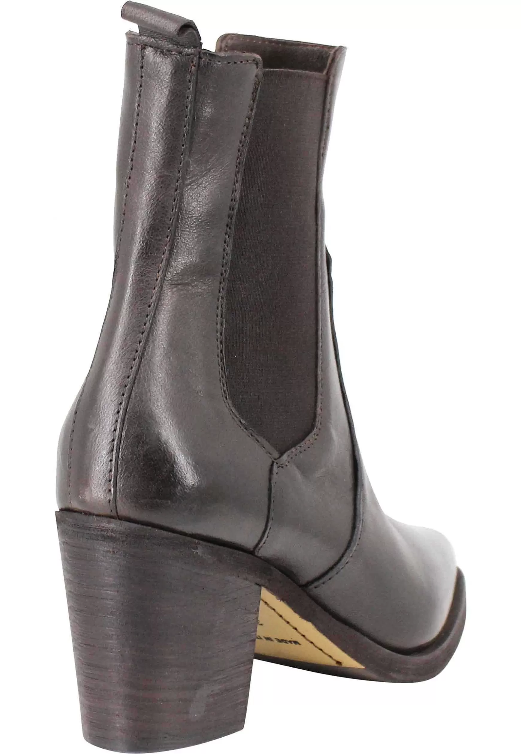 Stivaletti Texani Donna In Pelle Grigia Con Elastici Laterali E Taco Alto*Zoe Flash Sale