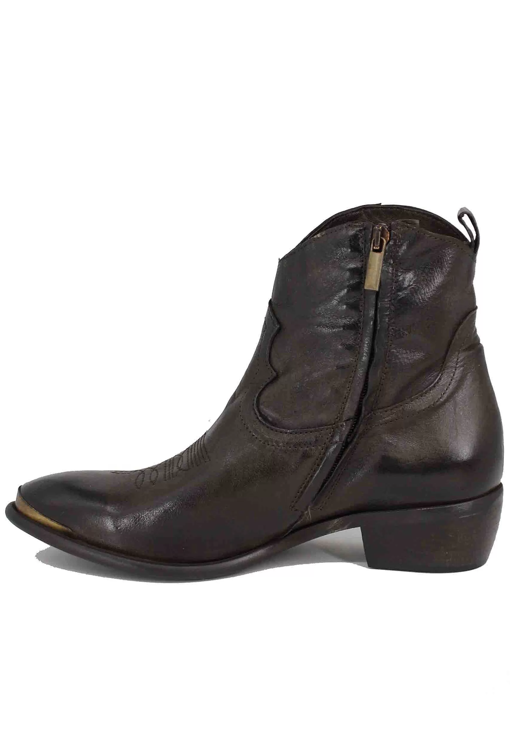 Stivaletti Texani Donna In Pelle Testa Di Moro Con Puntale*Zoe Flash Sale