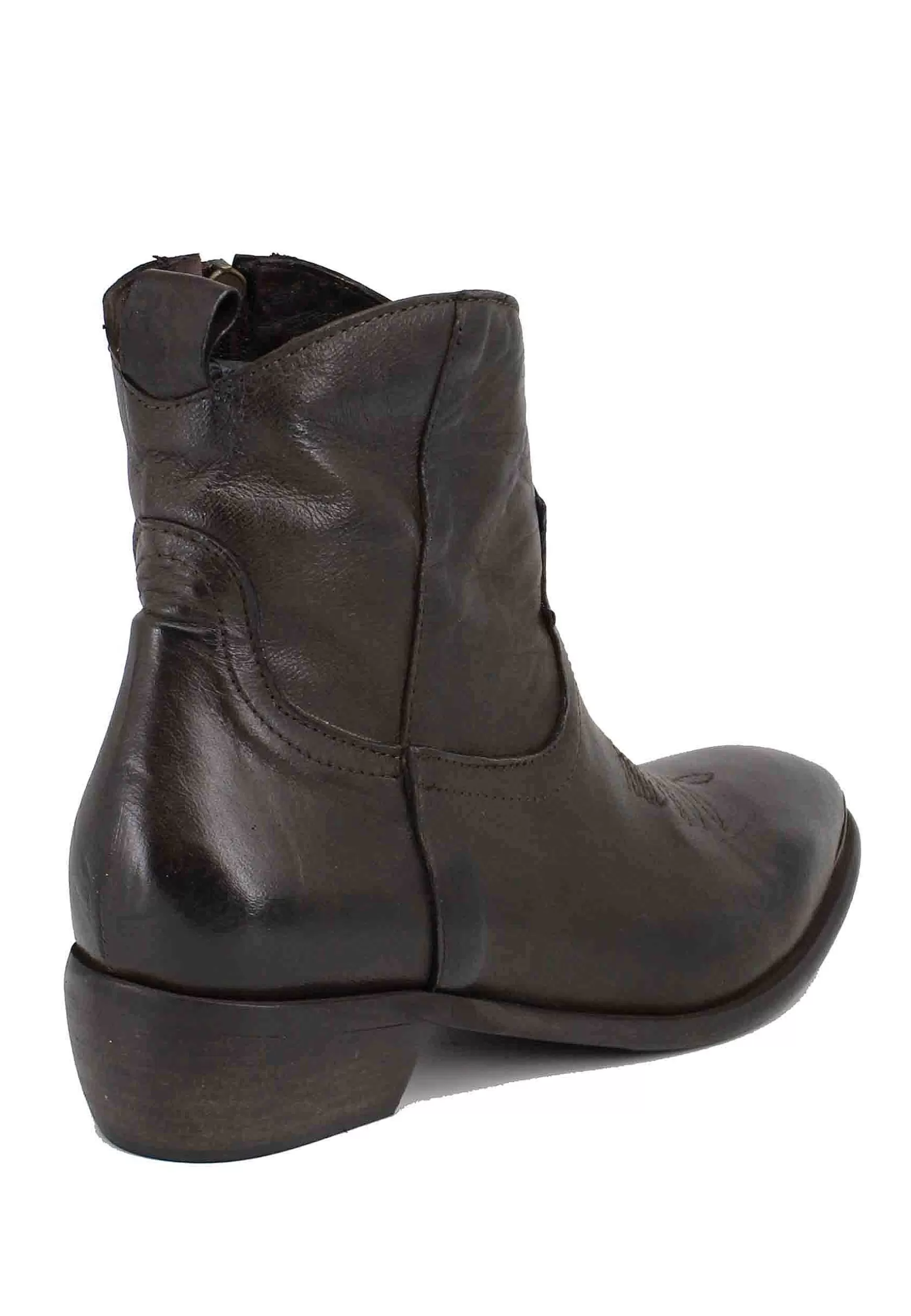 Stivaletti Texani Donna In Pelle Testa Di Moro Con Puntale*Zoe Flash Sale