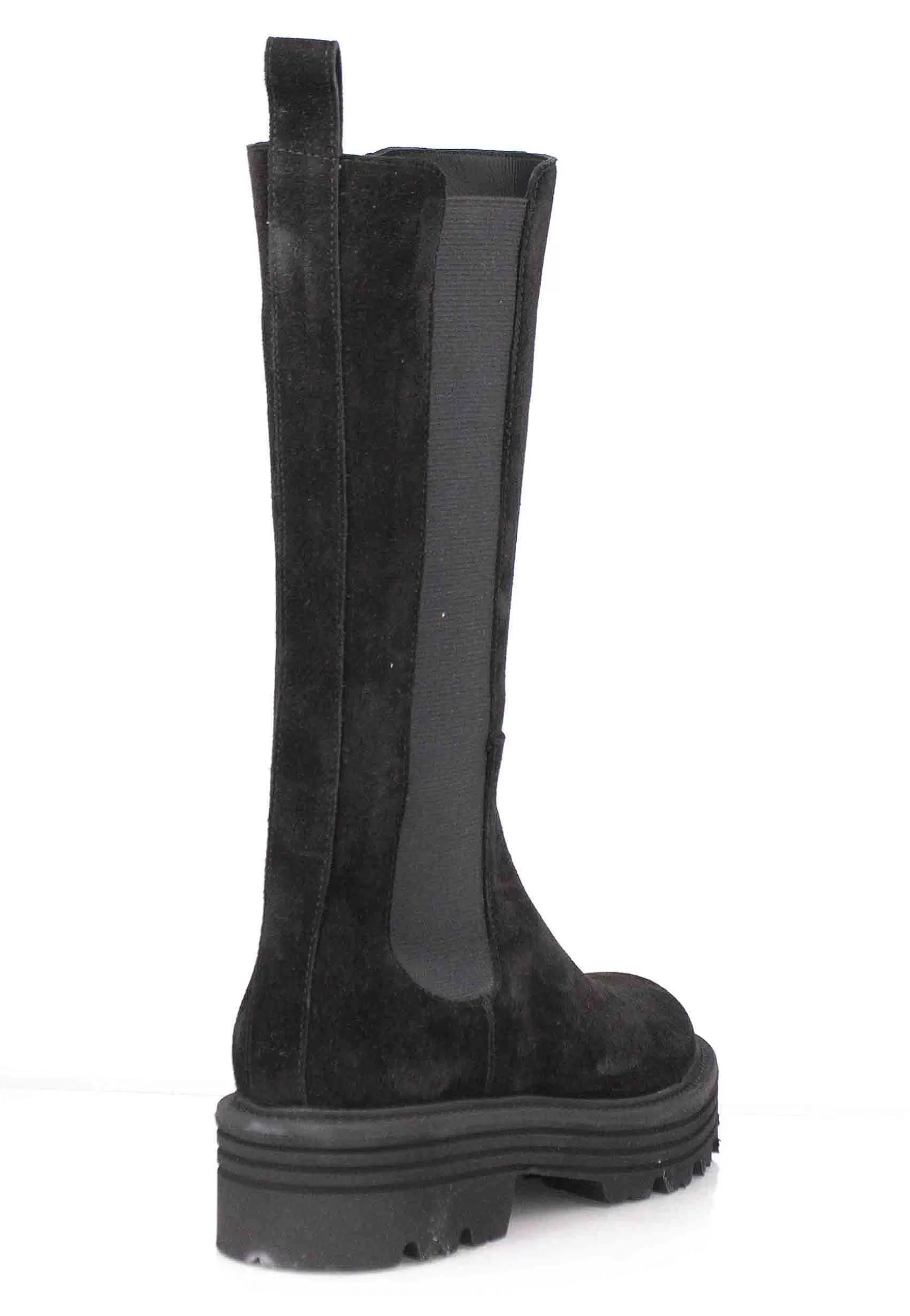 Stivali Beatles Donna In Camoscio Nero Con Punta Tonda E Suola In Gomma Ultra Light** Best