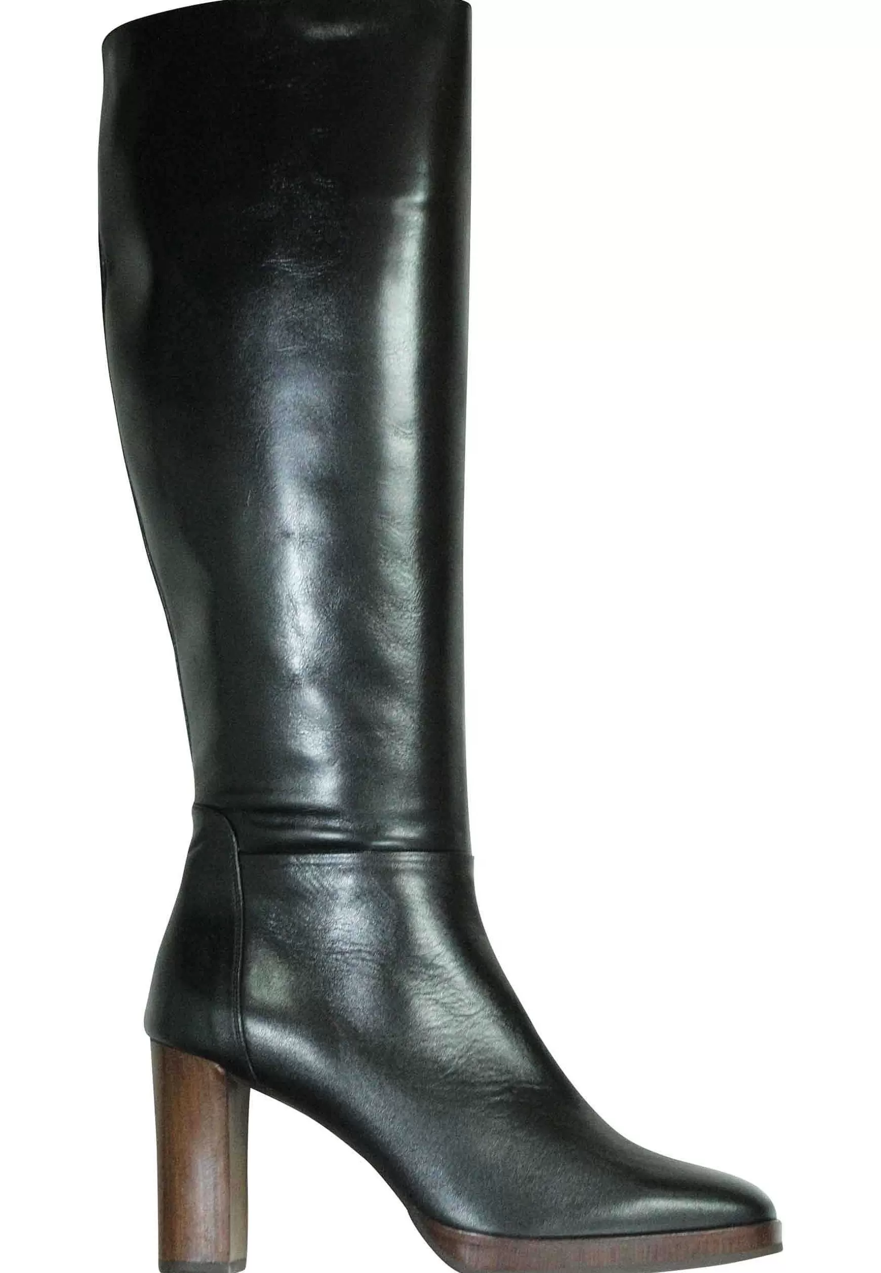 Stivali Donna In Pelle Nera Con Tacco Alto E Plateau*Zinda Hot