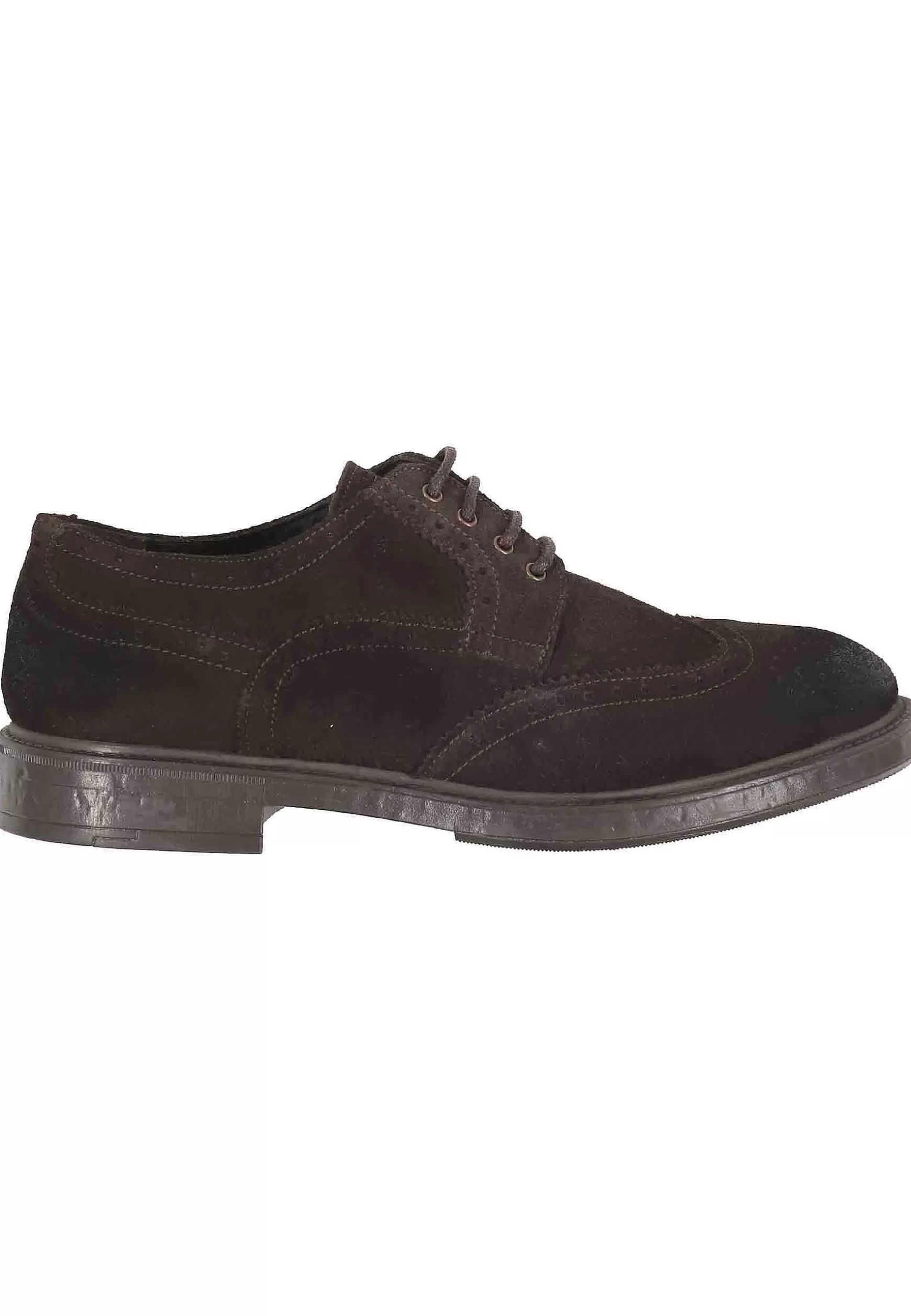 Stringate Da Uomo In Camoscio Testa Di Moro Con Impunture All'Inglese E Suola In Gomma** Shop