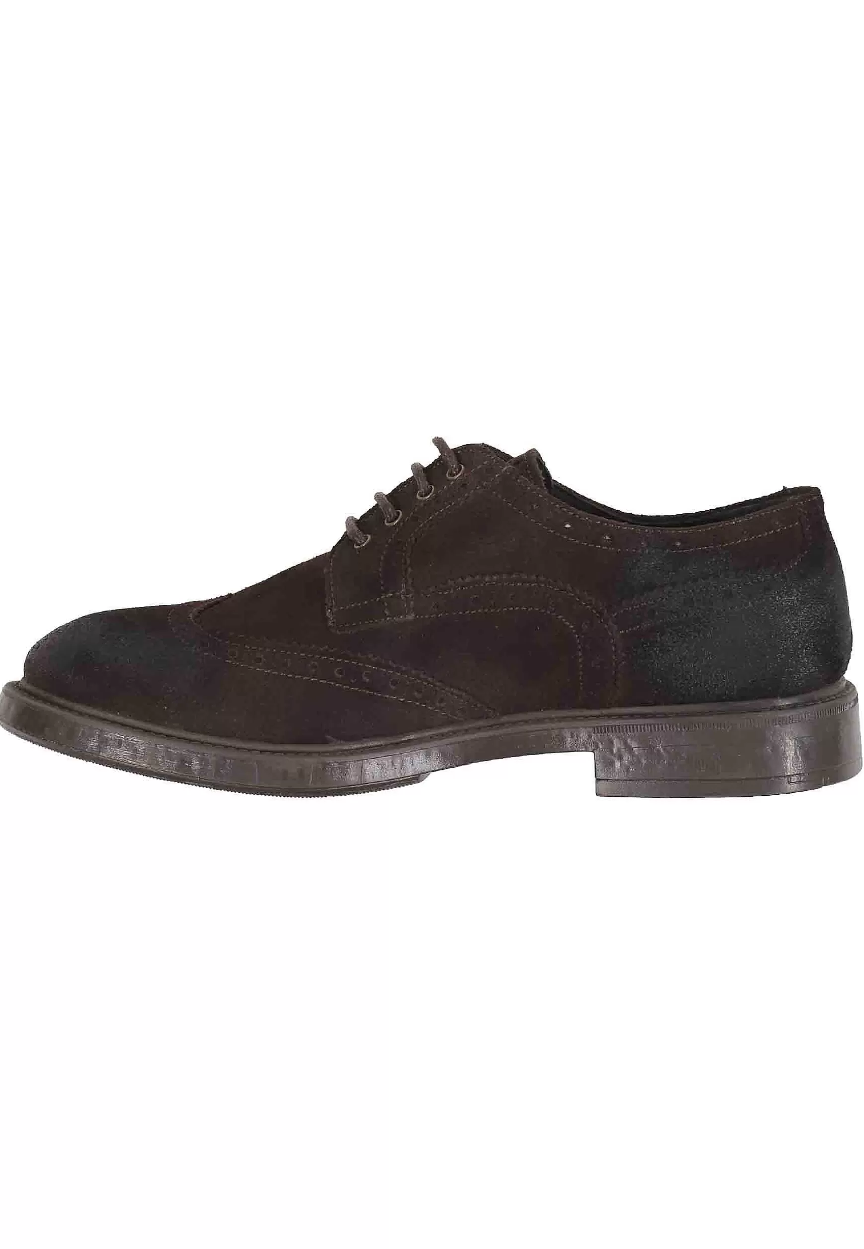 Stringate Da Uomo In Camoscio Testa Di Moro Con Impunture All'Inglese E Suola In Gomma** Shop