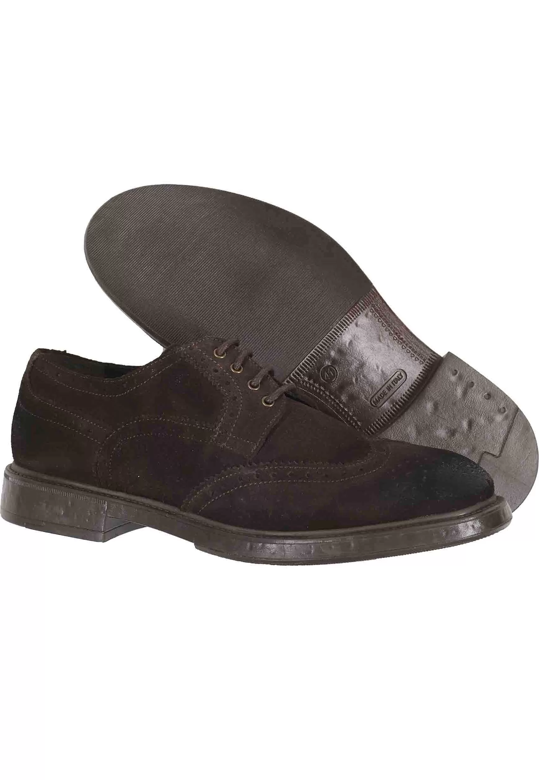 Stringate Da Uomo In Camoscio Testa Di Moro Con Impunture All'Inglese E Suola In Gomma** Shop