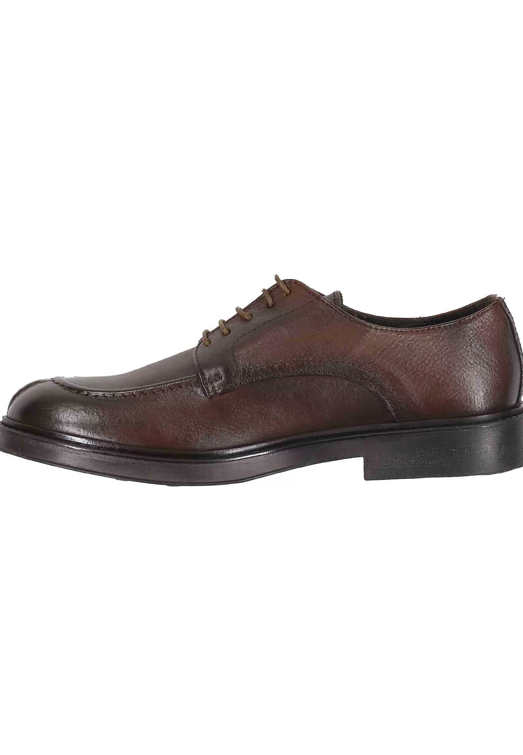 Stringate Da Uomo In Pelle Cuoio Con Vaschetta E Suola In Gomma** Sale