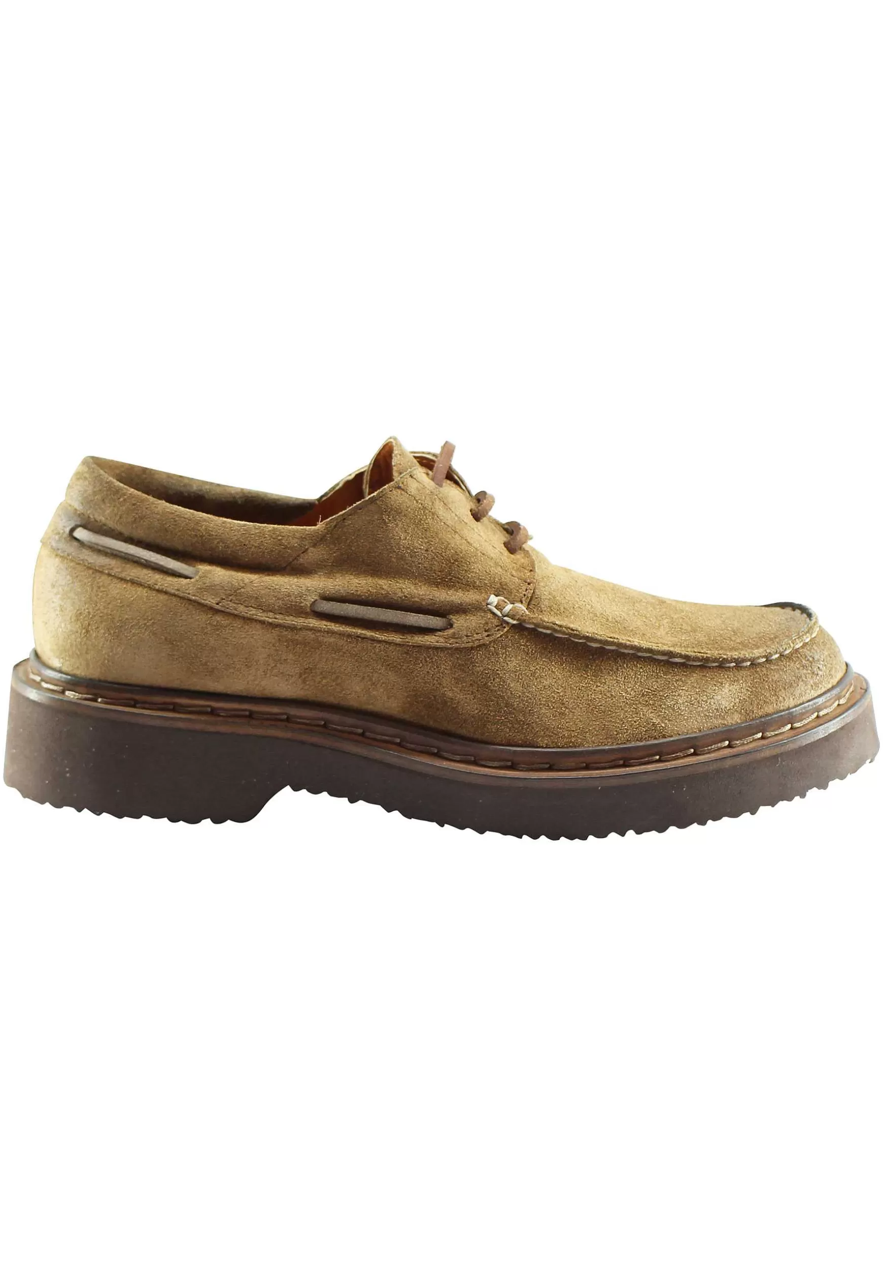 Stringate Donna In Camoscio Marrone Con acci In Pee E Vaschetta Cucita*L Clearance