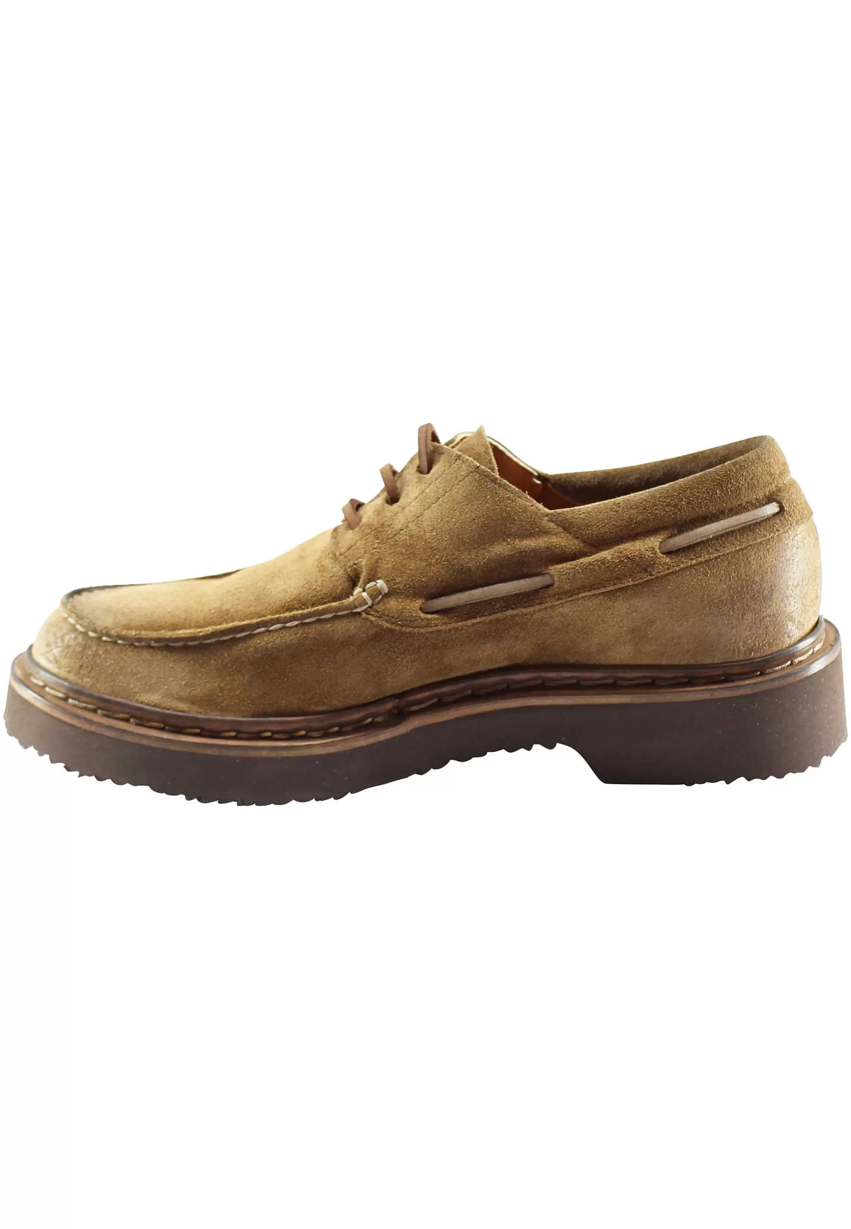 Stringate Donna In Camoscio Marrone Con acci In Pee E Vaschetta Cucita*L Clearance