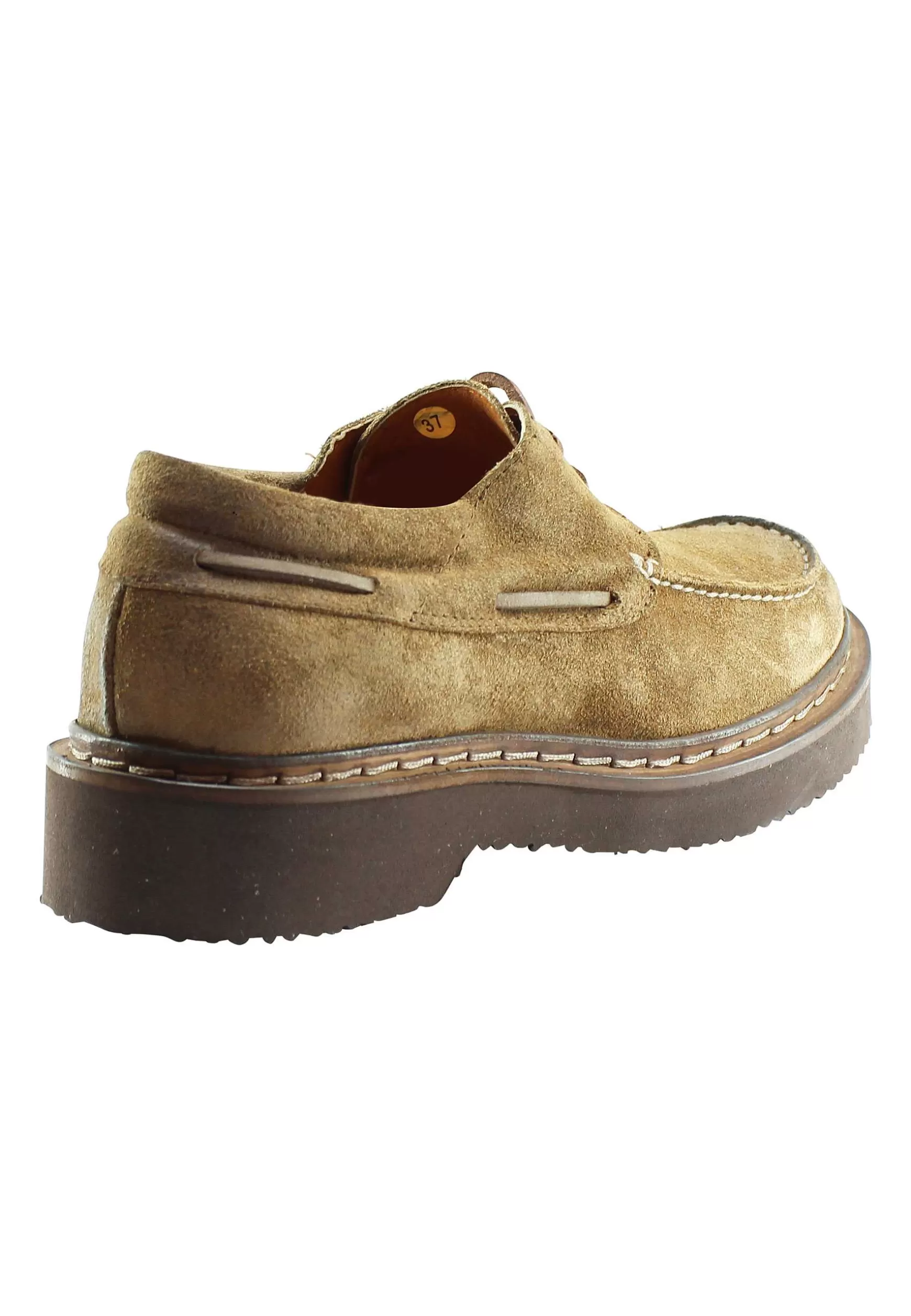 Stringate Donna In Camoscio Marrone Con acci In Pee E Vaschetta Cucita*L Clearance